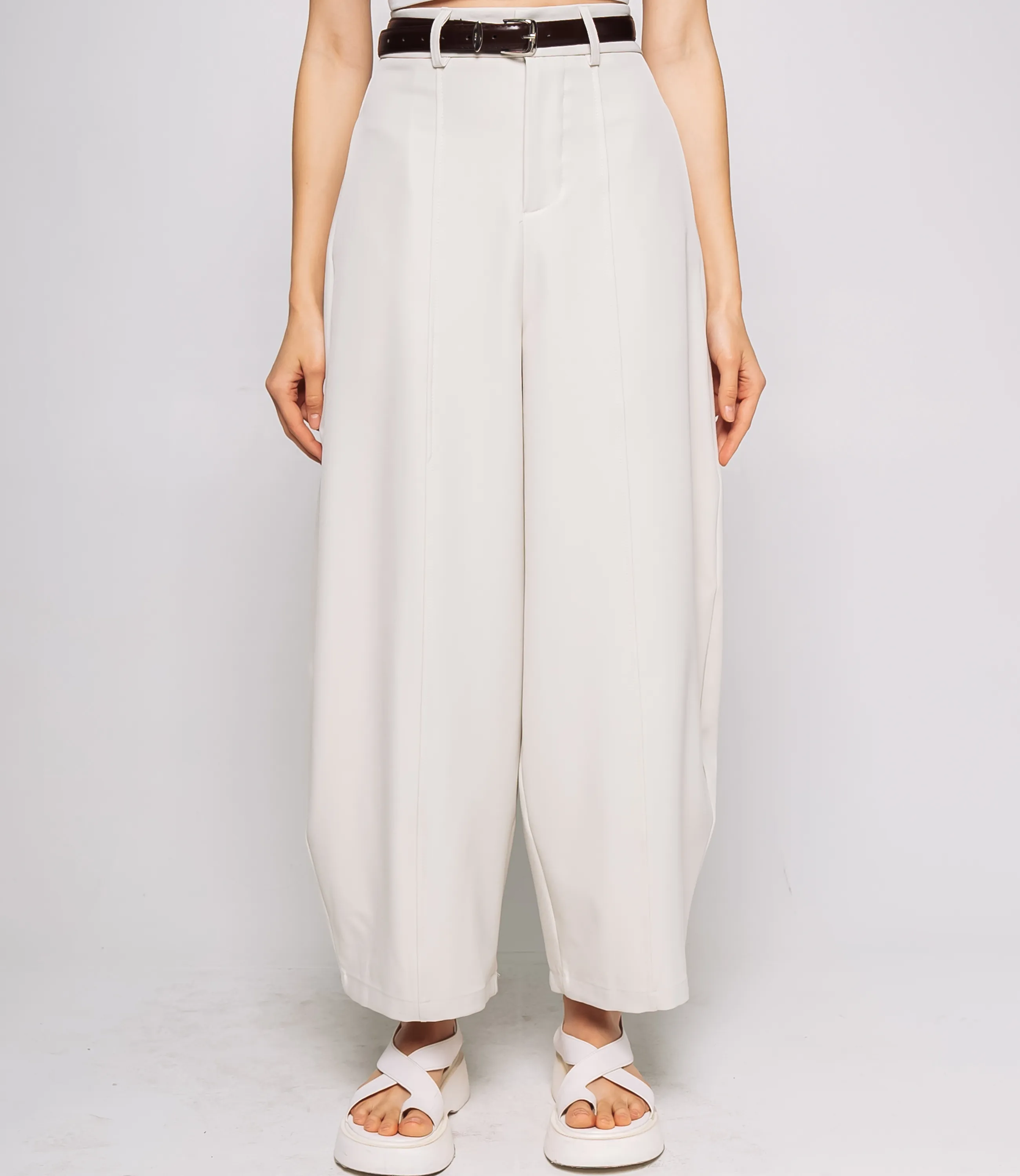 Брюки #КТ0966, светло-бежевый - фото 2