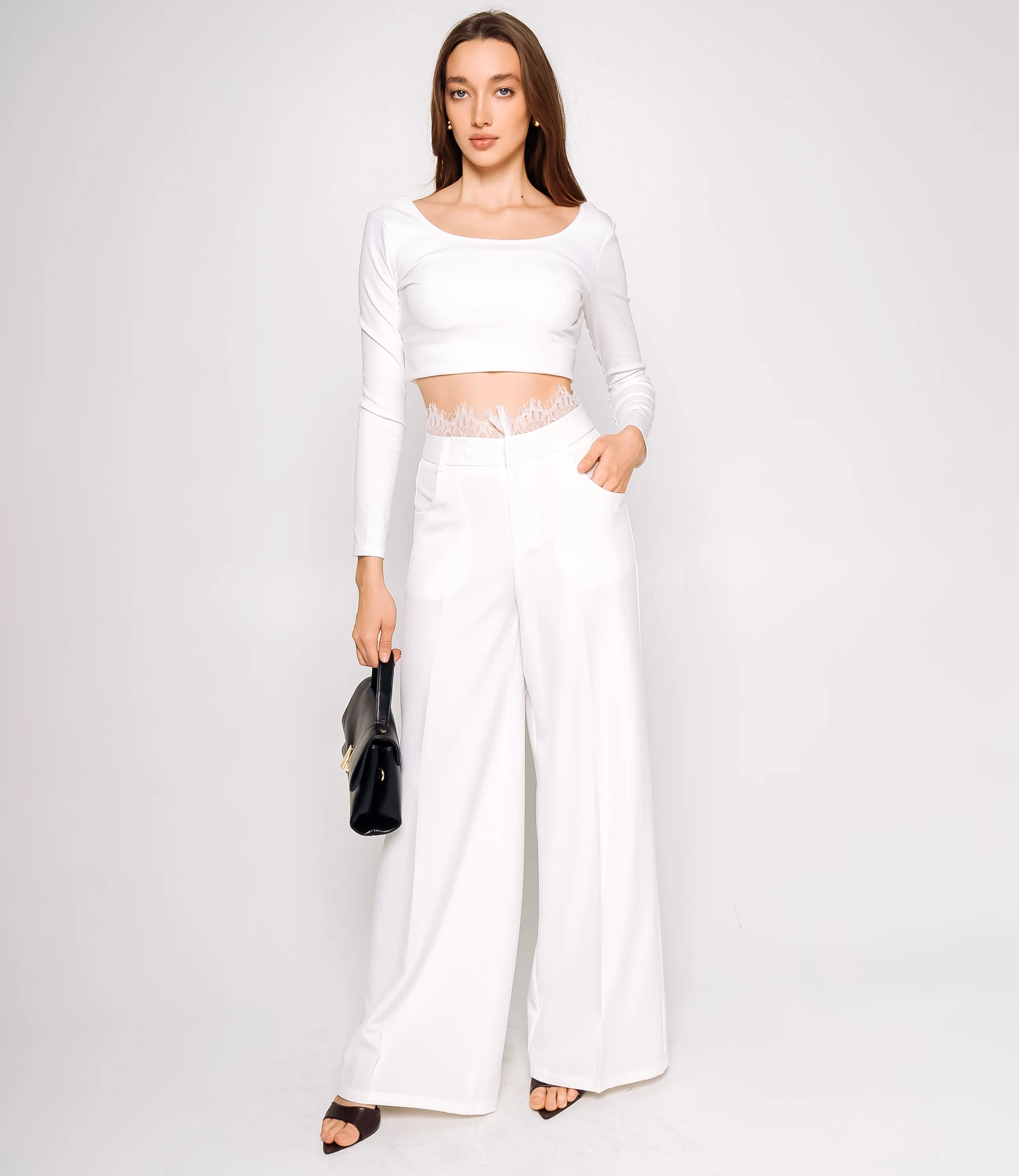 Брюки #КТ16580, белый - фото 1