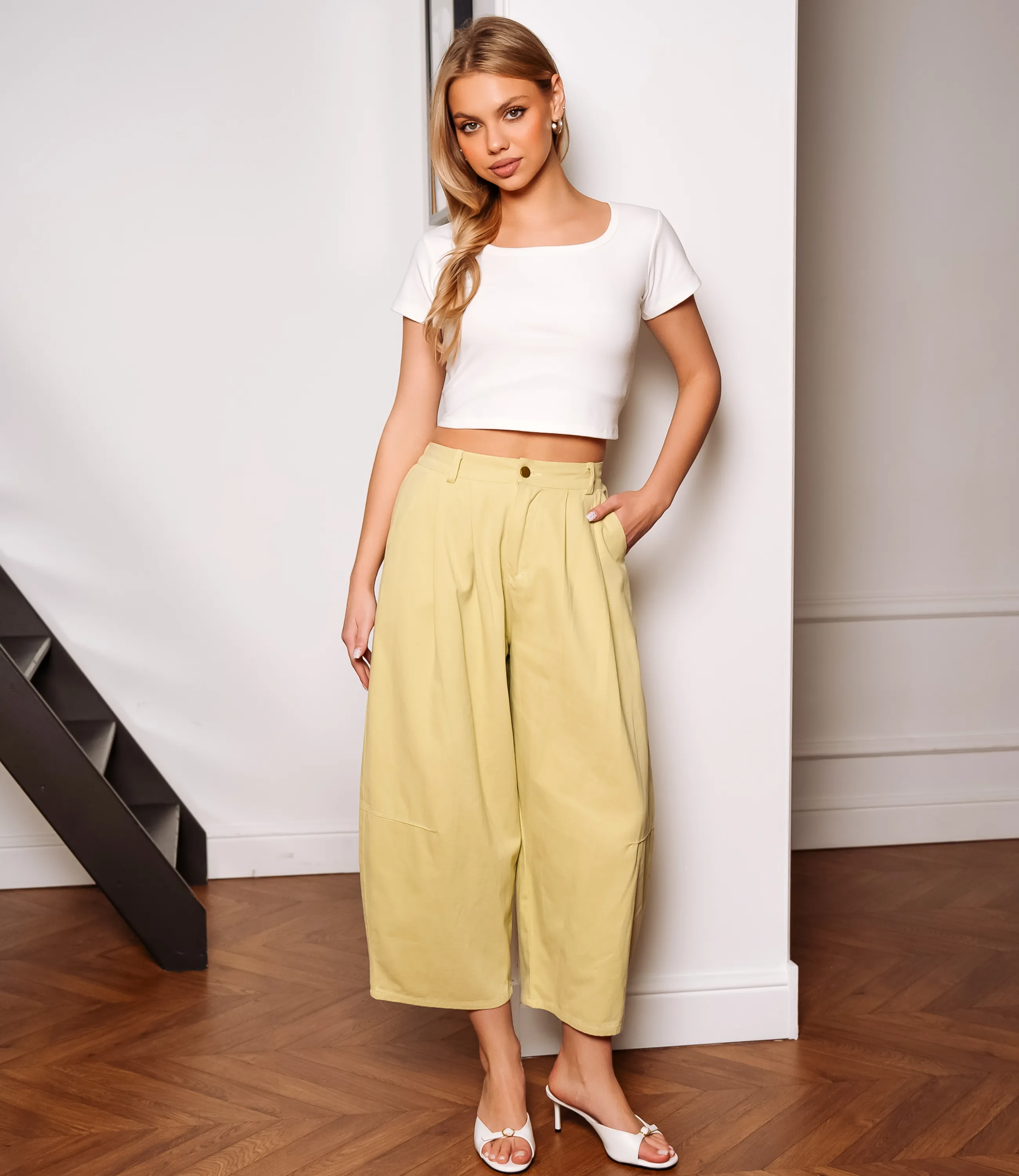 Брюки #КТ5203, фисташковый - фото 1