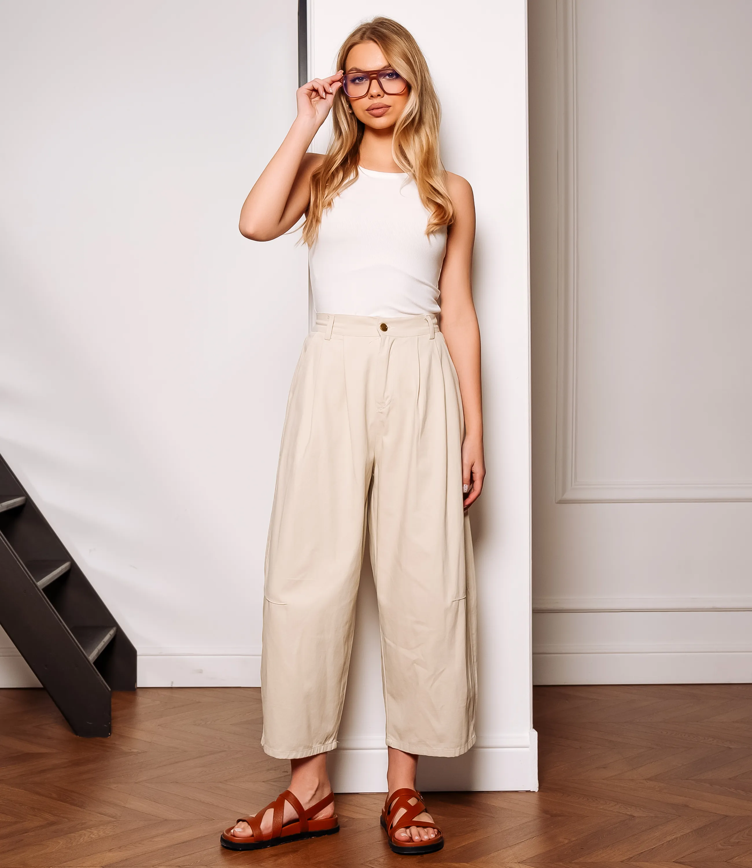 Брюки #КТ5203, светло-бежевый - фото 1