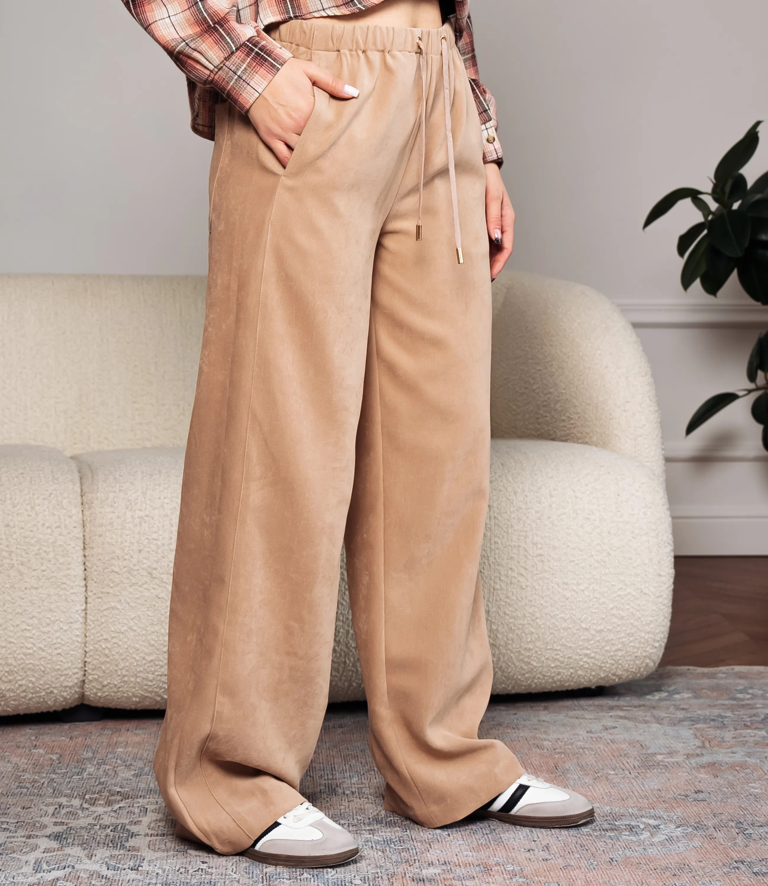 Брюки #ОКТ165005, бежевый - фото 3