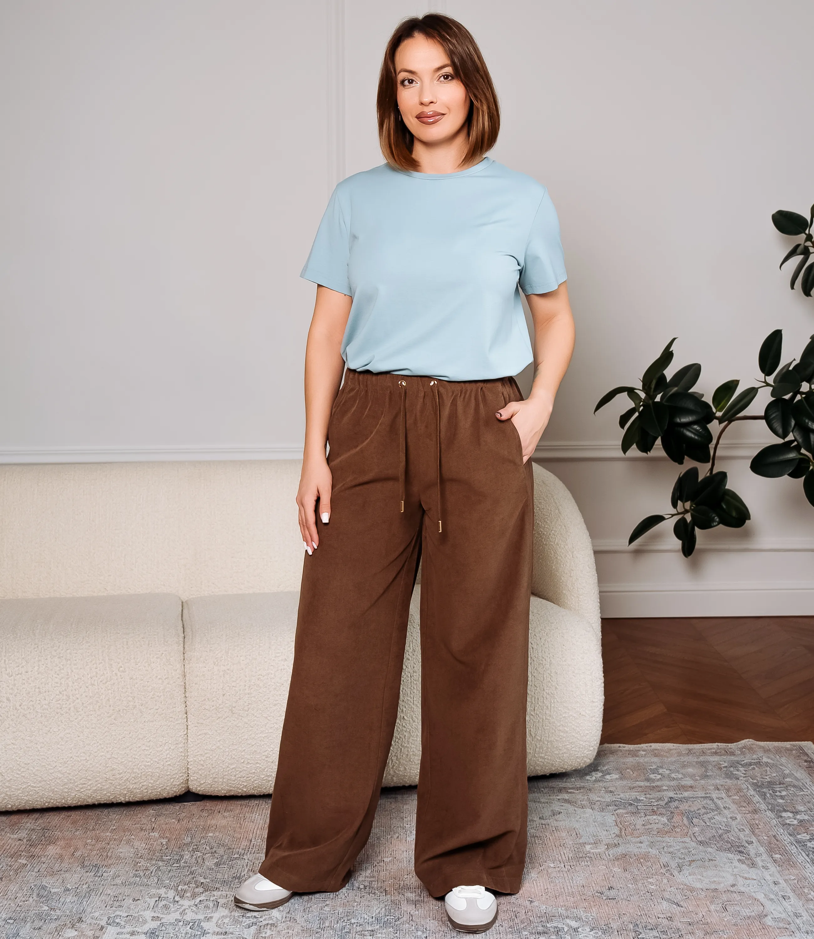 Брюки #ОКТ165005, коричневый - фото 1