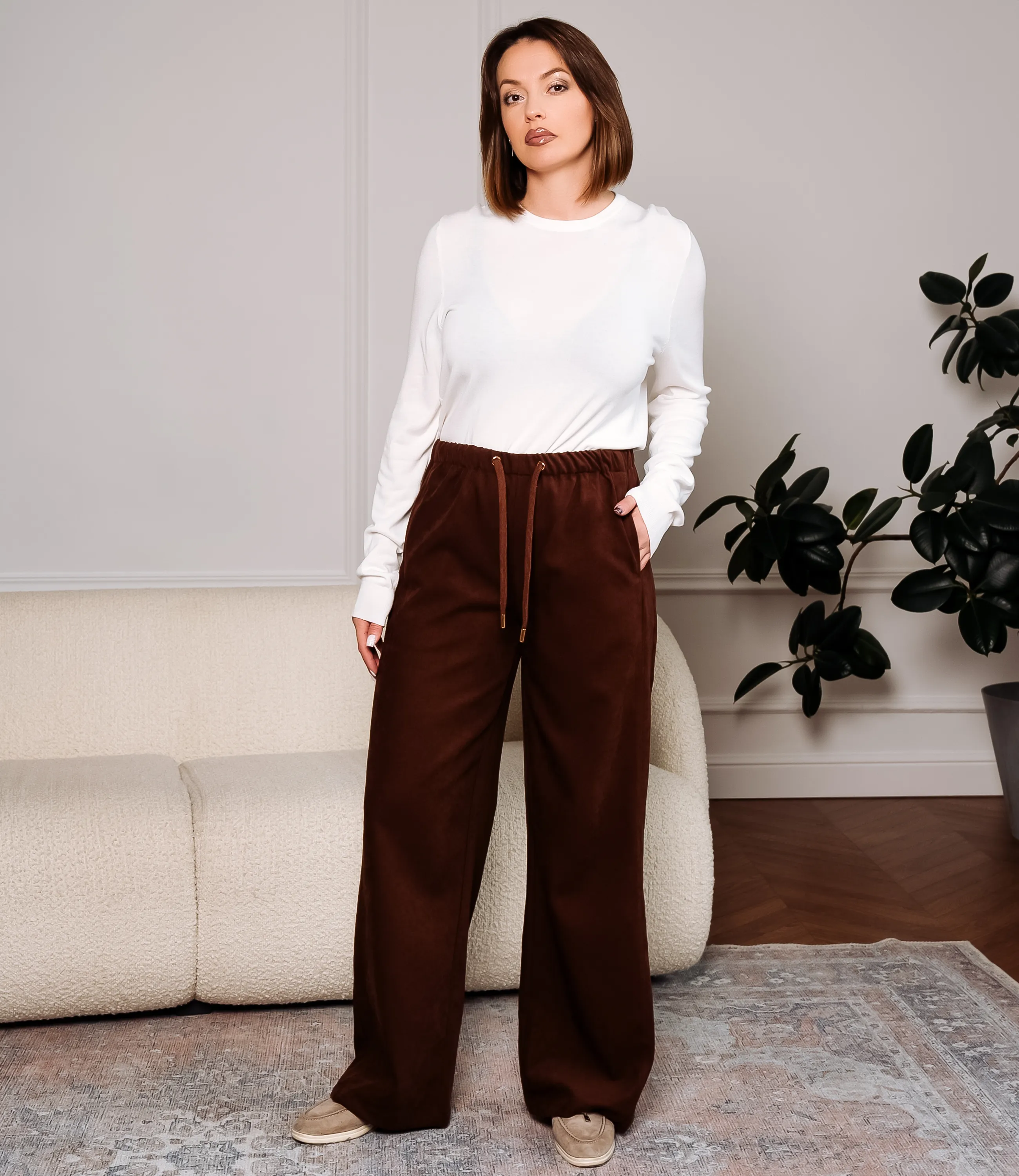 Брюки #ОКТ165005, шоколадный - фото 1