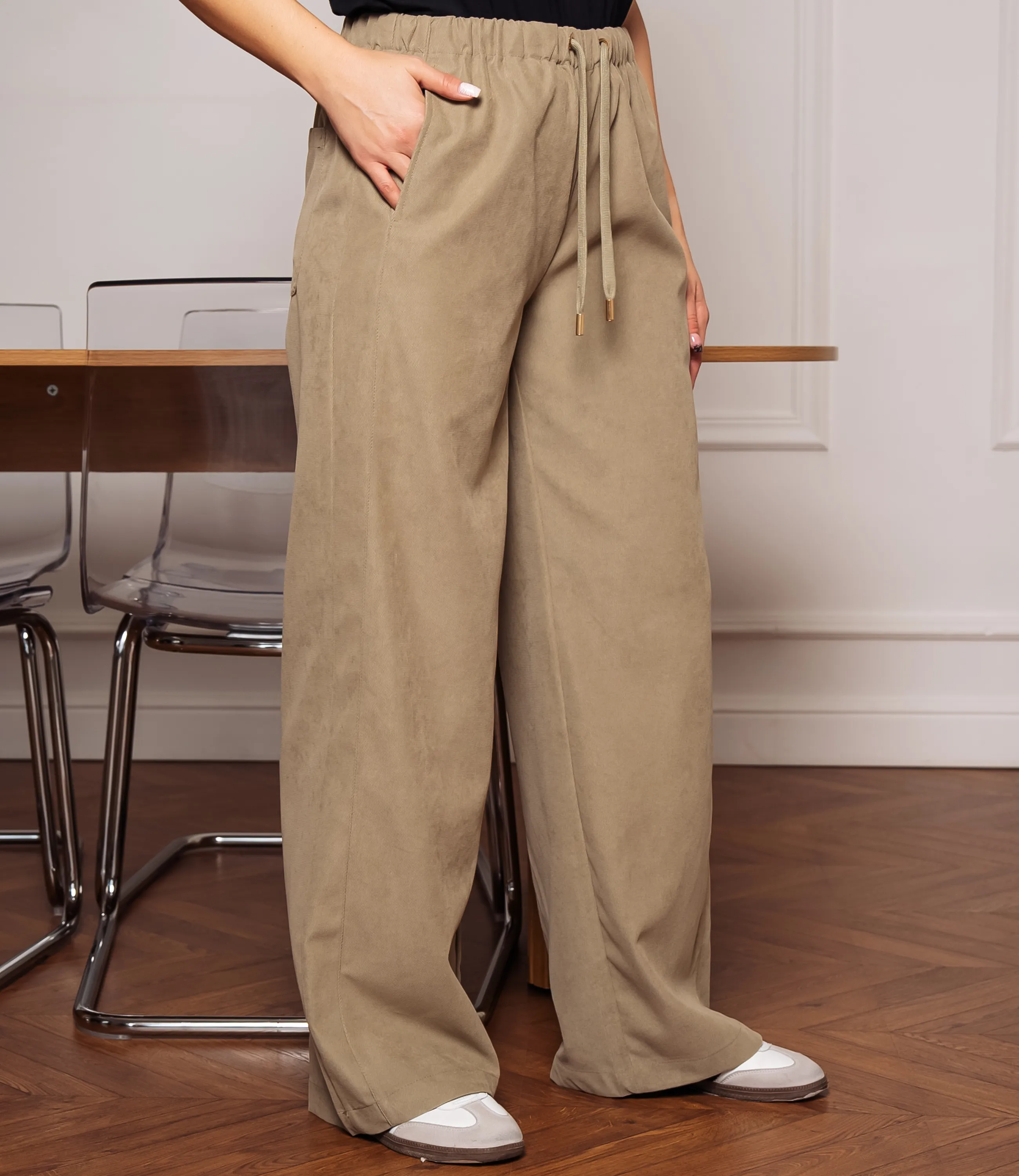 Брюки #ОКТ165005, бежево-серый - фото 3