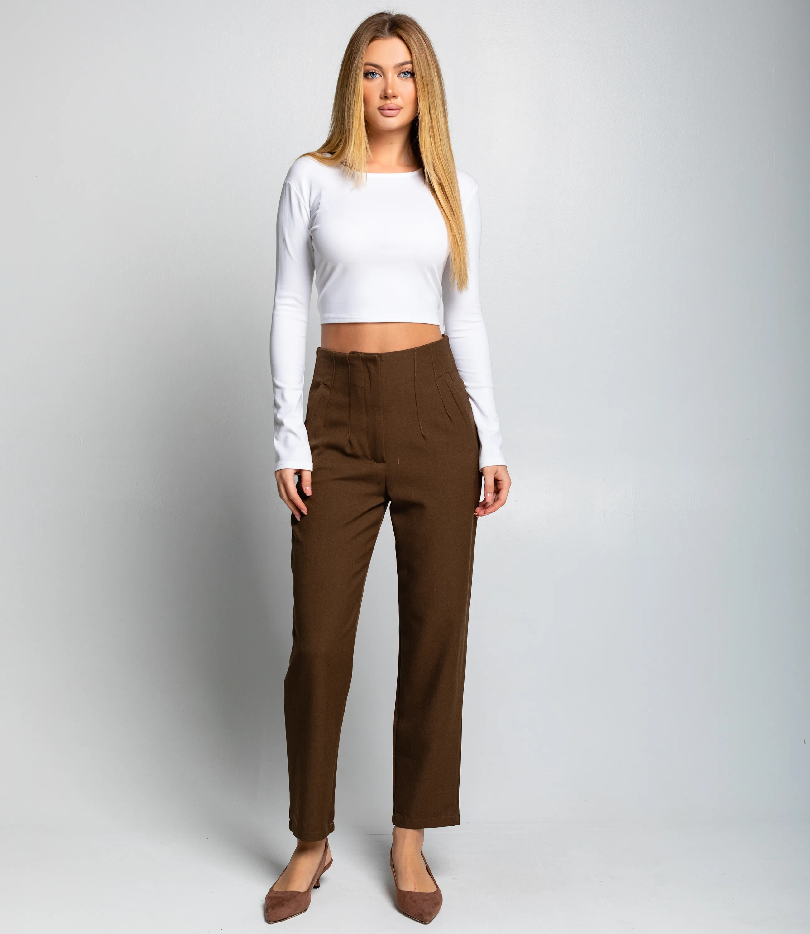 Брюки #ОКТ165002, тёмный хаки - фото 1