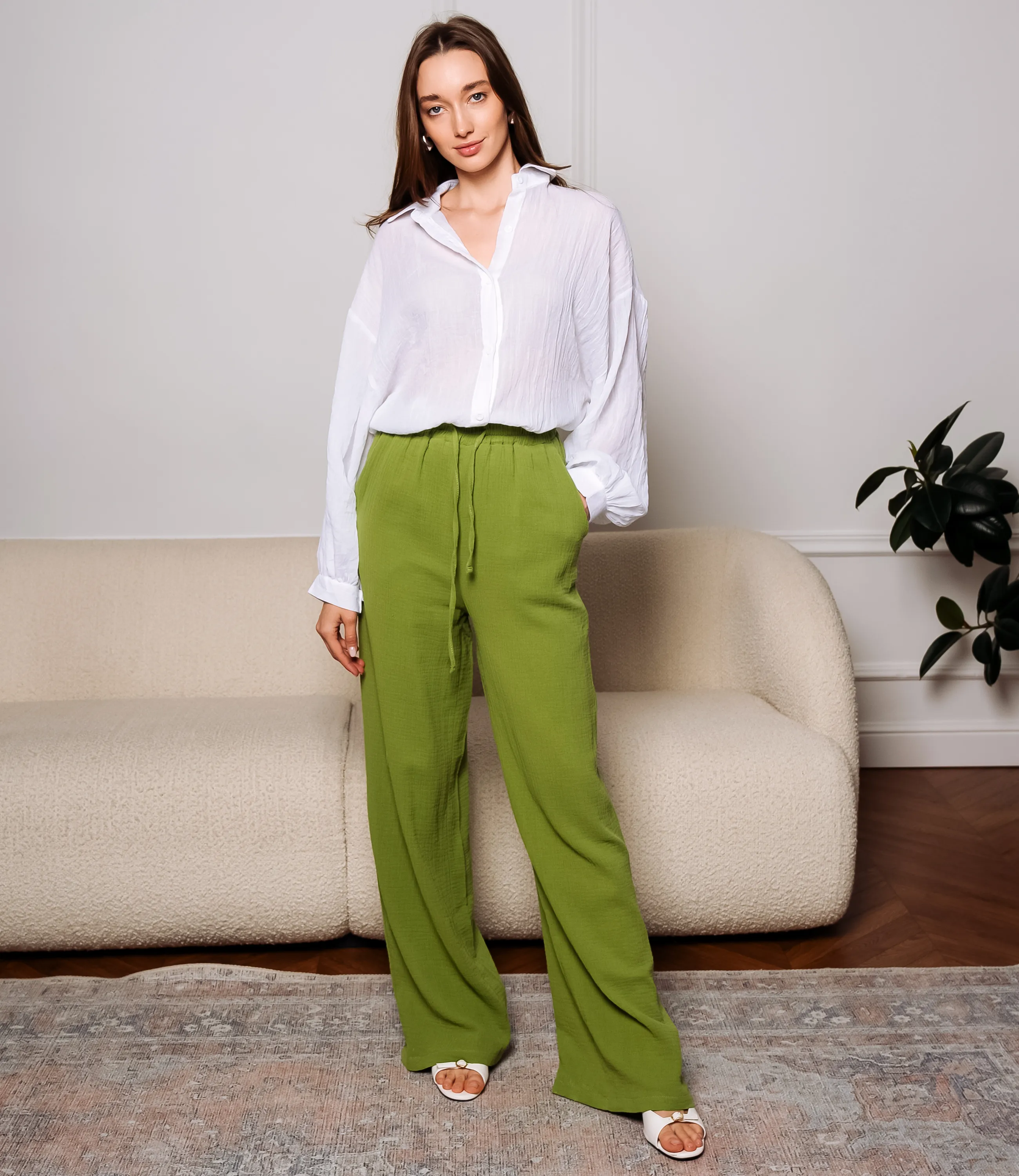 Брюки #ОКТ265001, салатовый - фото 1