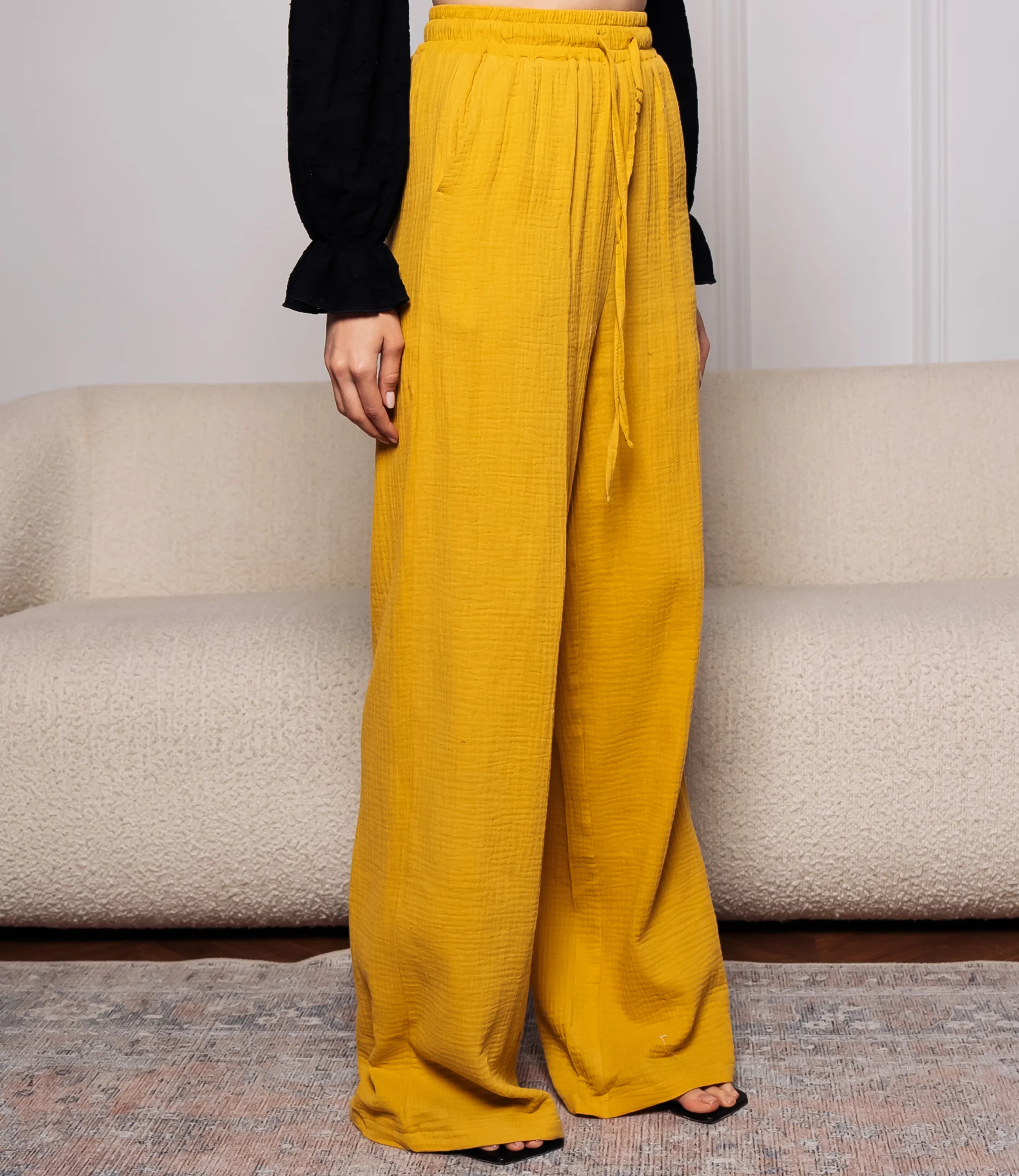 Брюки #ОКТ265001, горчичный - фото 3