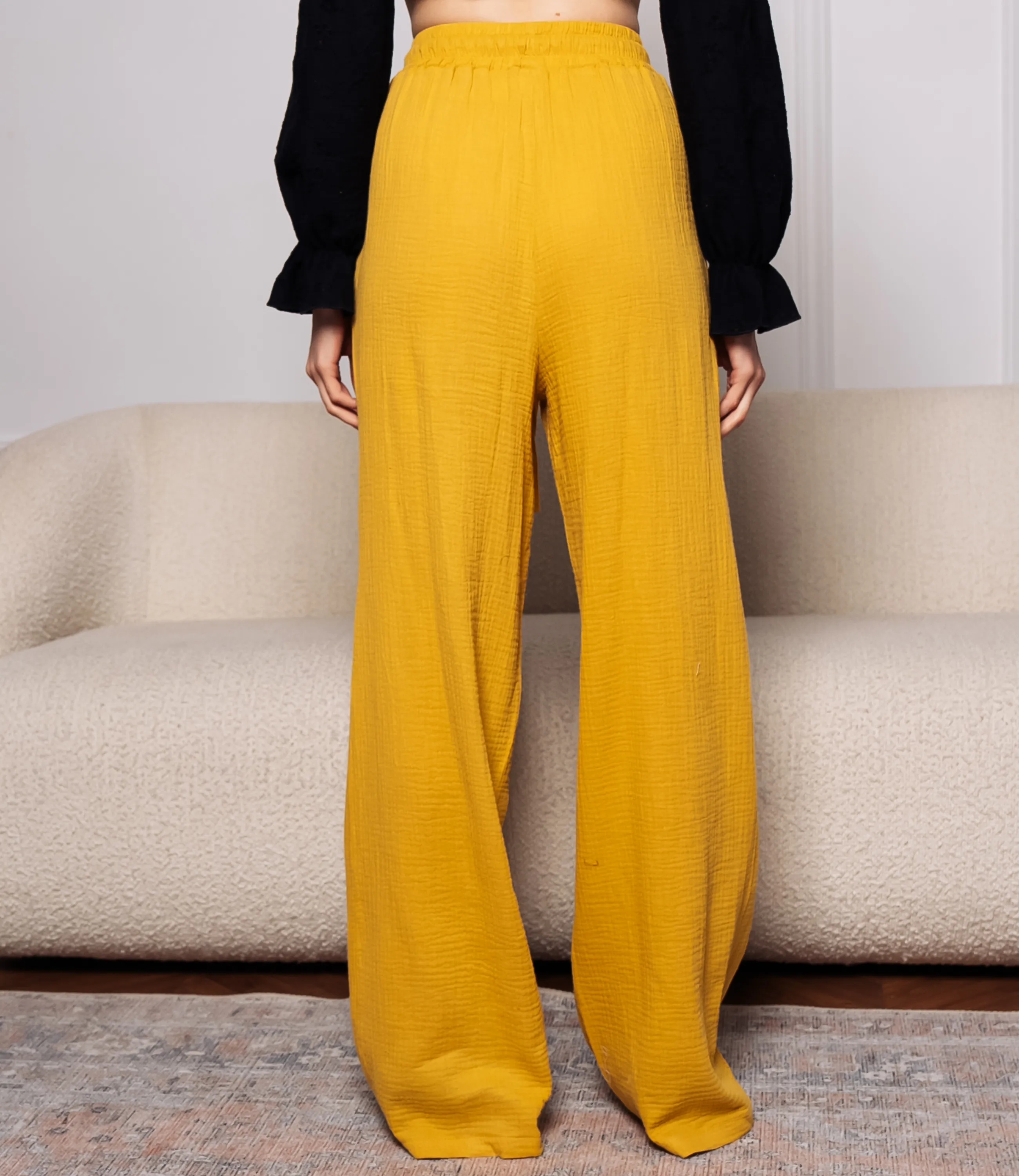 Брюки #ОКТ265001, горчичный - фото 4