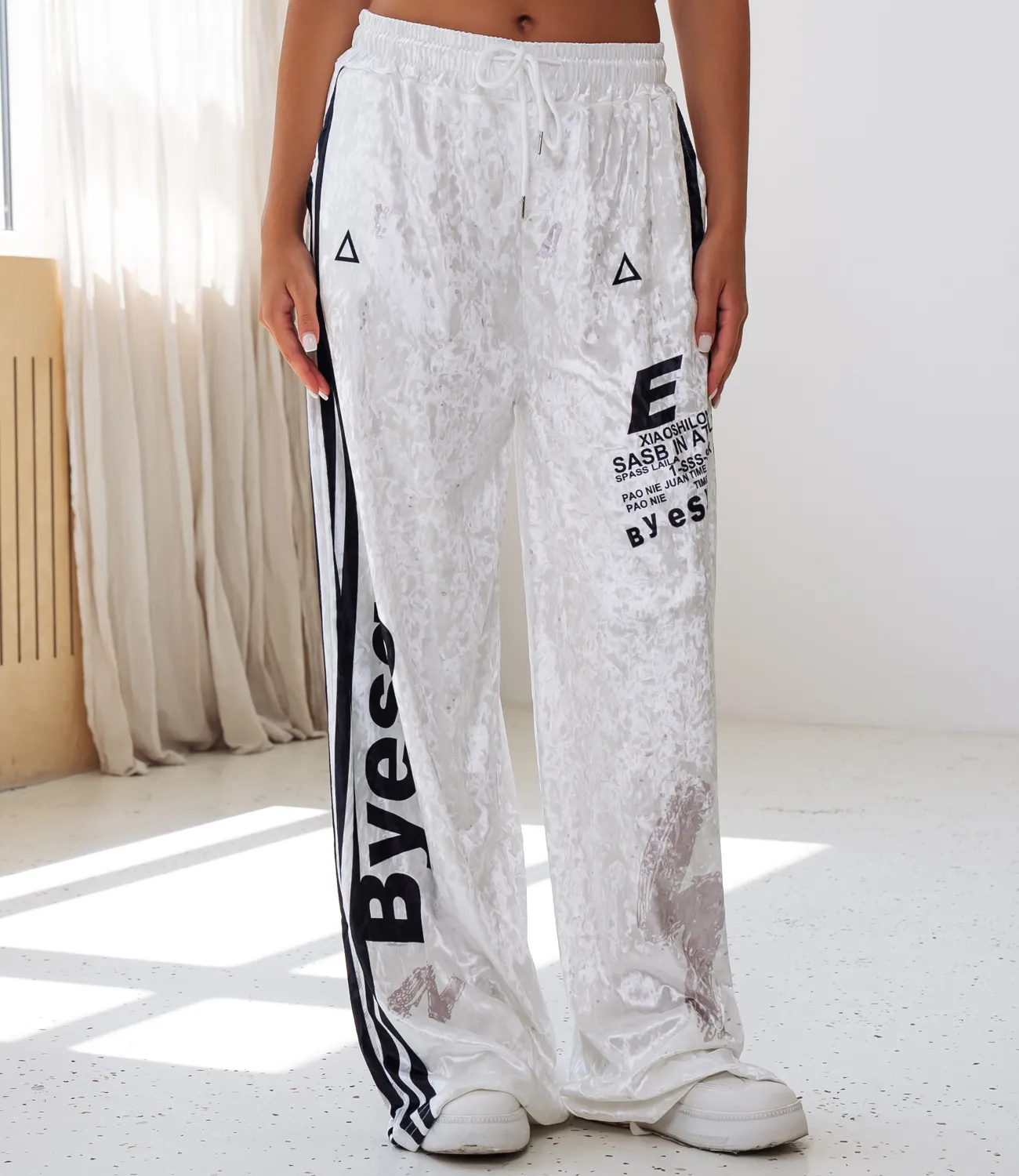 Спортивные брюки #КТ101 (10), молочный - фото 2