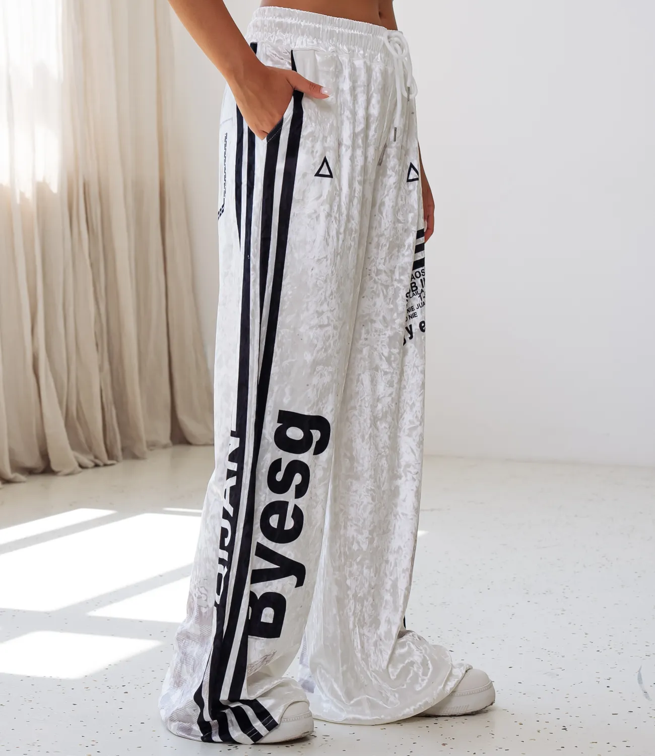 Спортивные брюки #КТ101 (10), молочный - фото 3