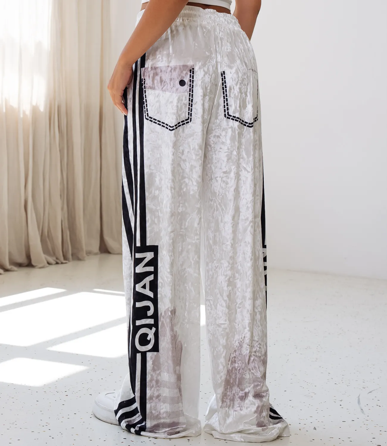 Спортивные брюки #КТ101 (10), молочный - фото 4