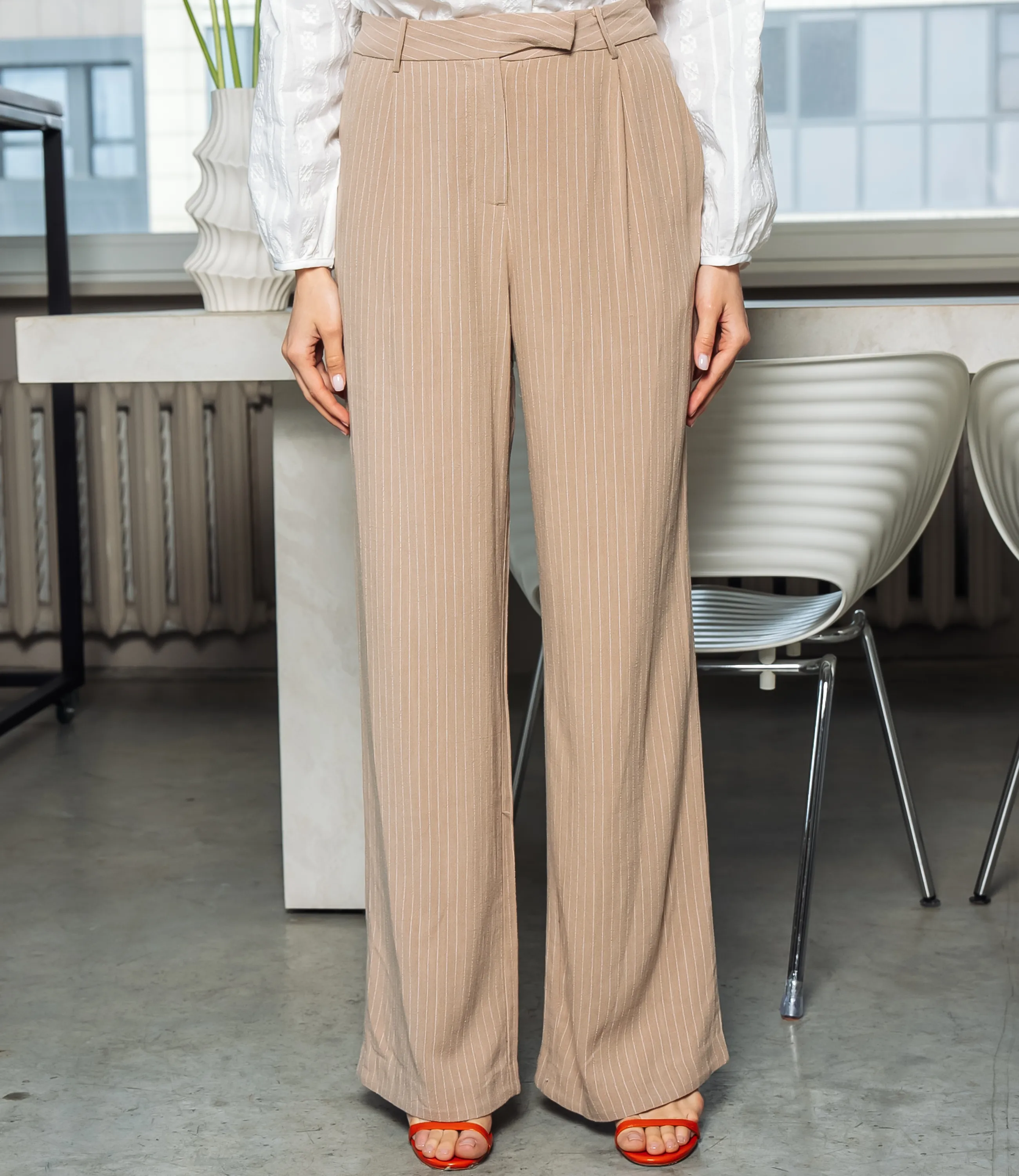 Брюки #ОКТ245001, бежевый - фото 2