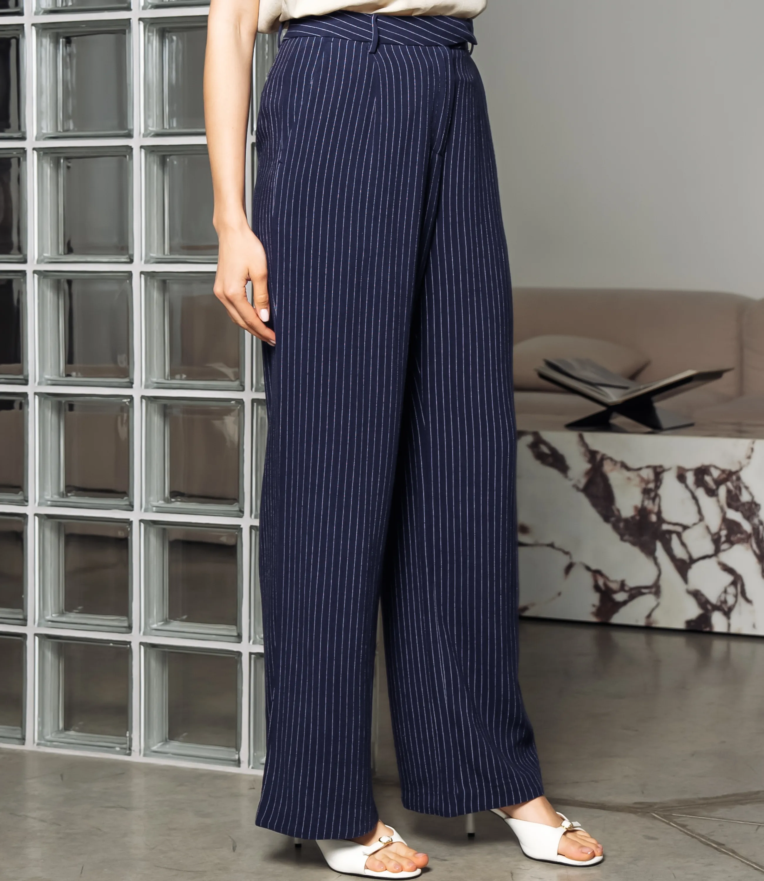 Брюки #ОКТ245001, тёмно-синий - фото 3