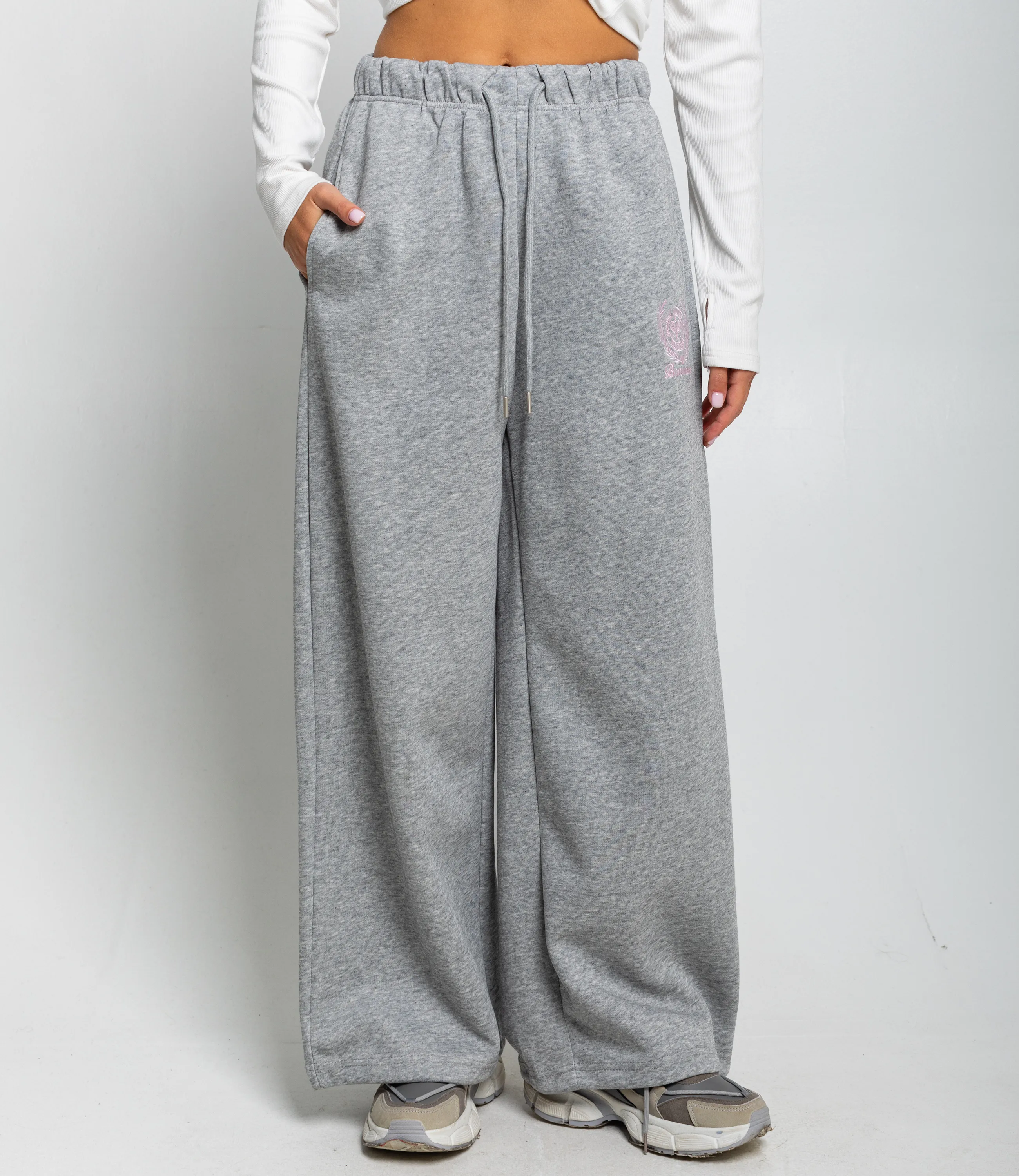 Спортивные брюки #КТ8012 (4), серый меланж - фото 2