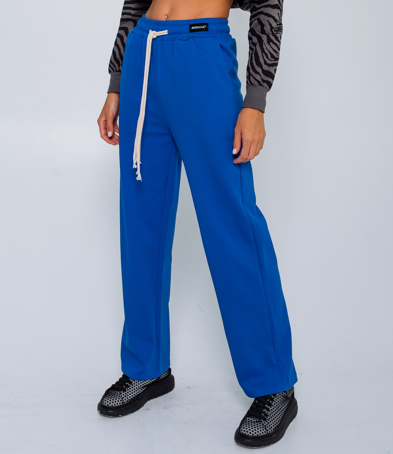 Спортивные брюки #БШ1606, синий - фото 5