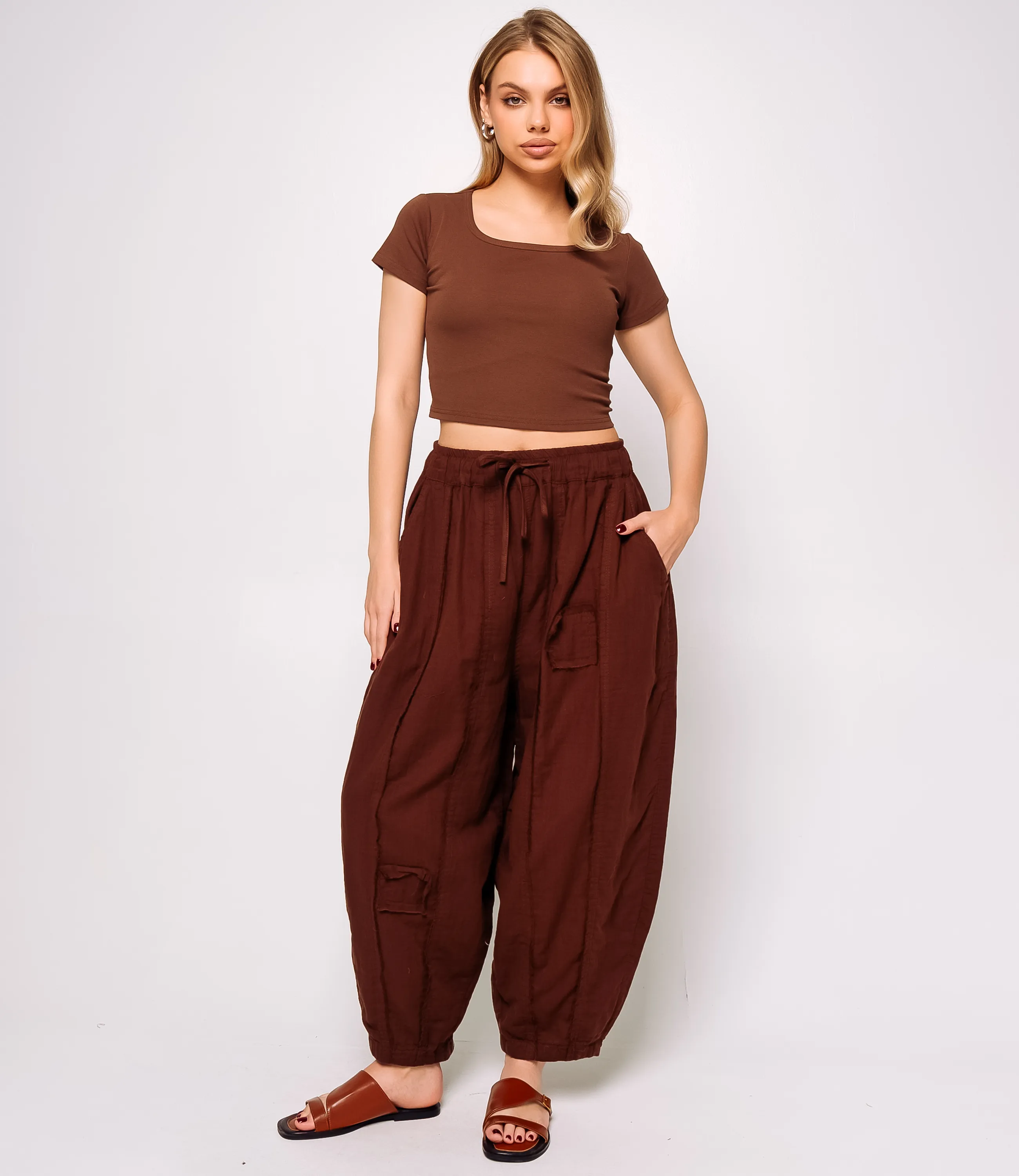 Брюки #КТ2156 (1), шоколадный - фото 1