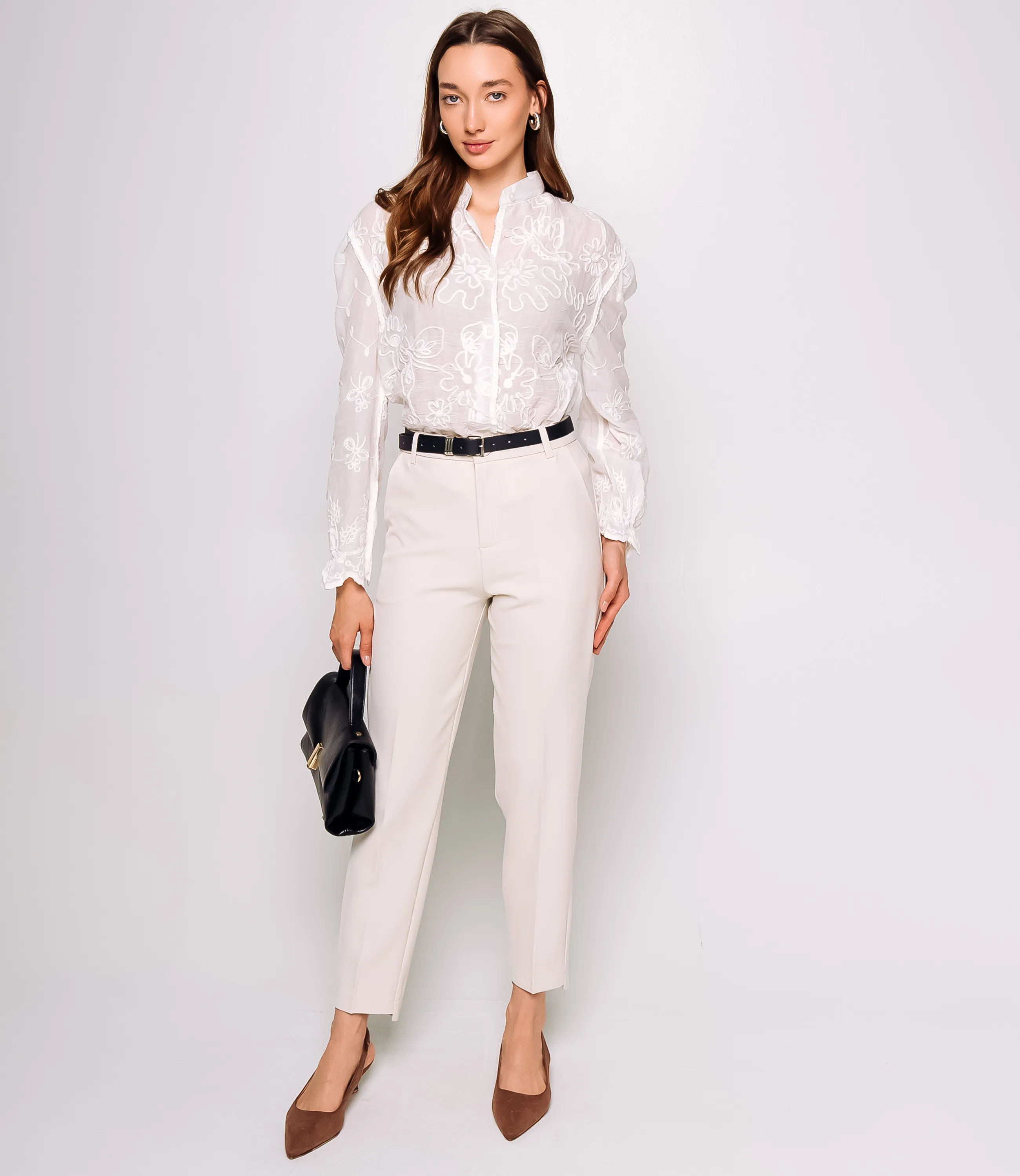 Брюки #КТ89121, светло-бежевый - фото 1