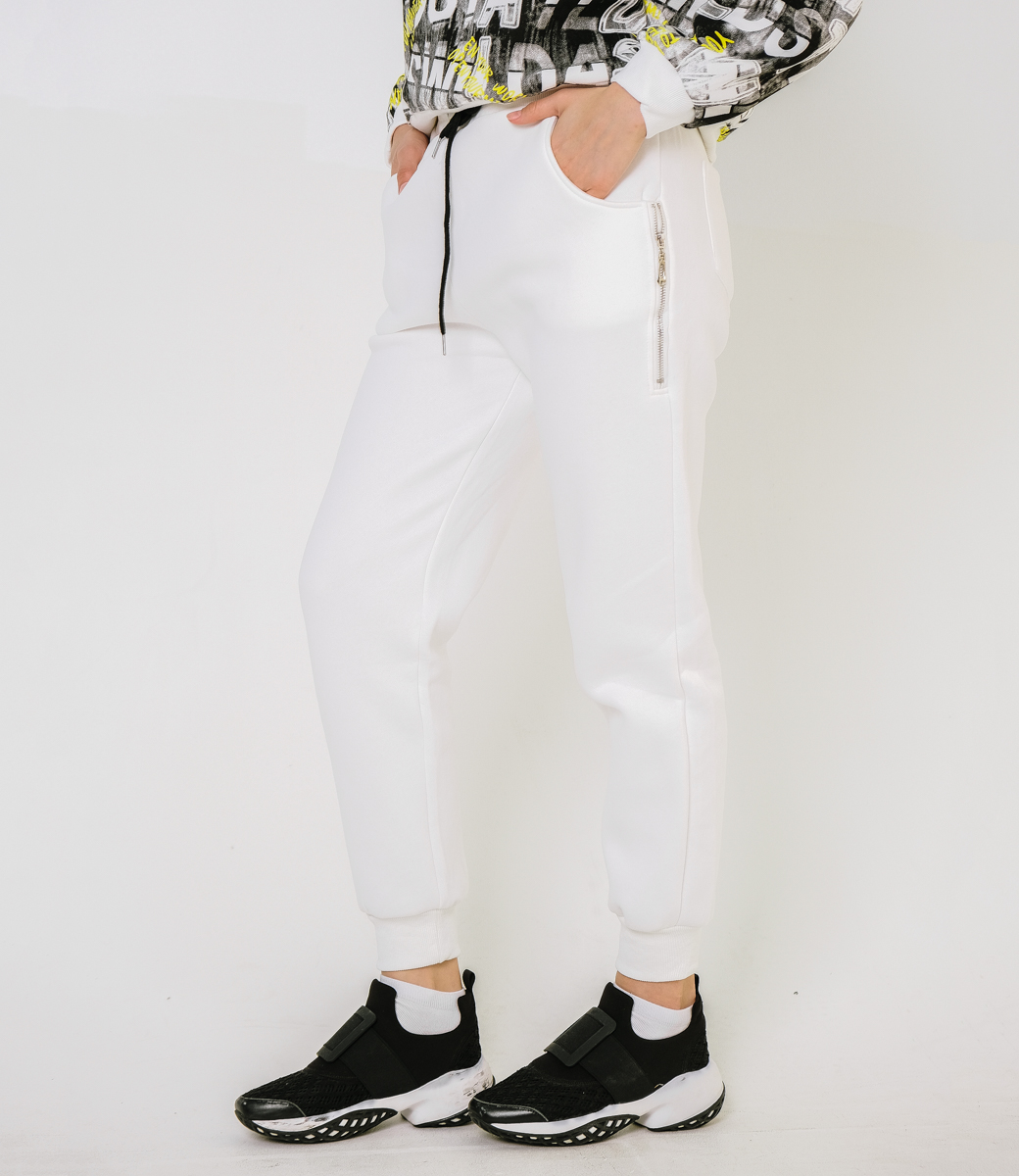 Спортивные брюки #КТ6862, белый - фото 2