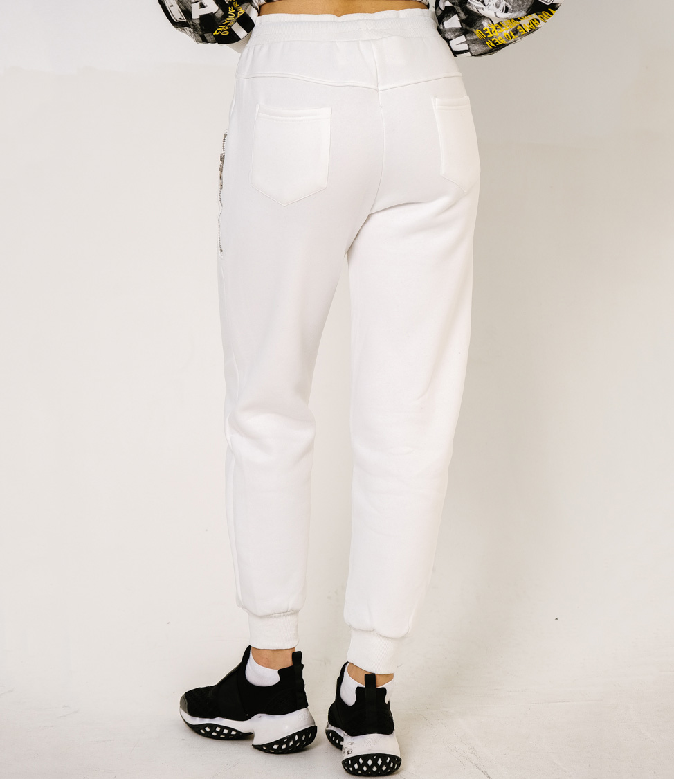 Спортивные брюки #КТ6862, белый - фото 3
