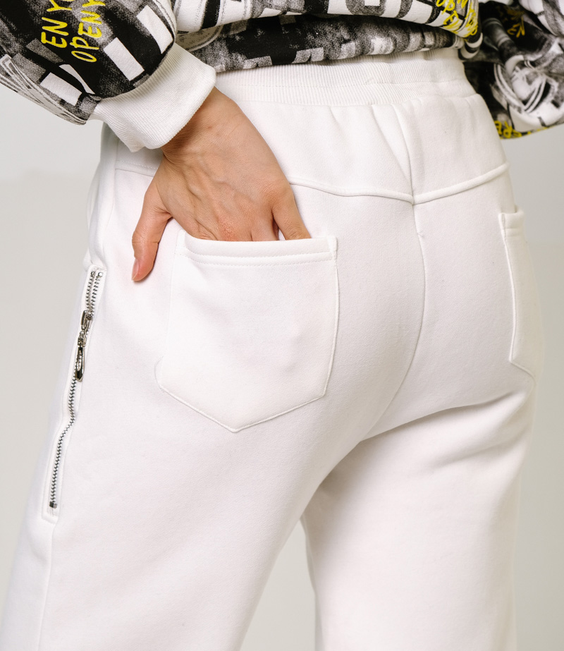 Спортивные брюки #КТ6862, белый - фото 5