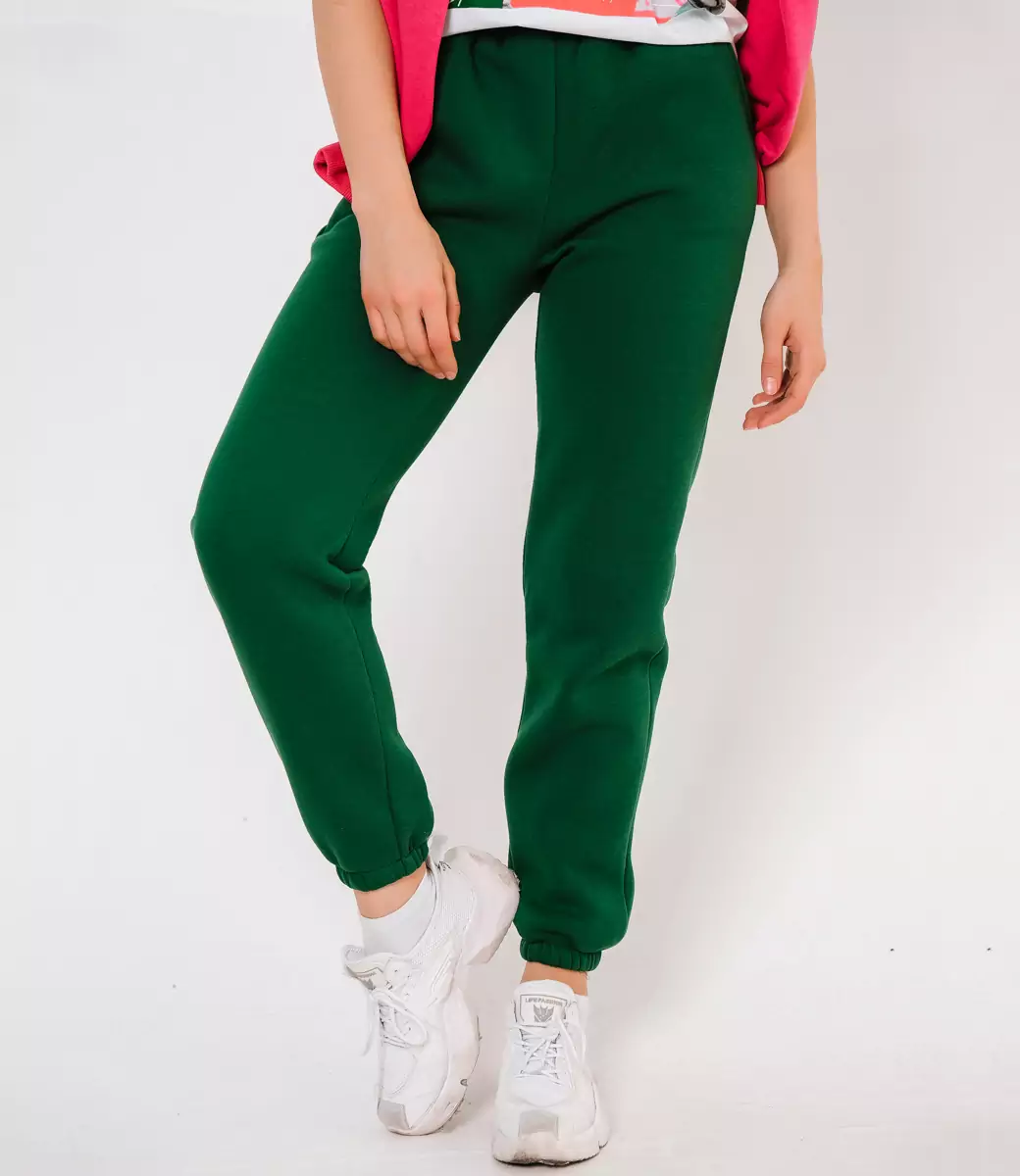 Спортивные брюки #БШ1658, зеленый - фото 2