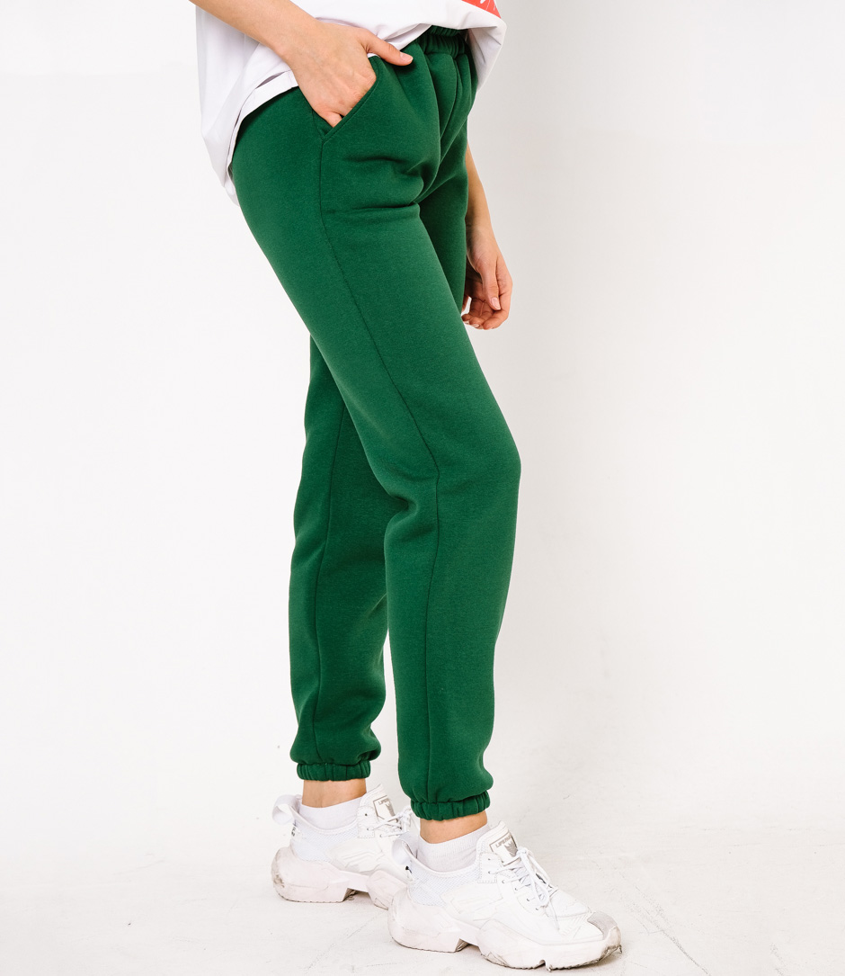 Спортивные брюки #БШ1658, зеленый - фото 5