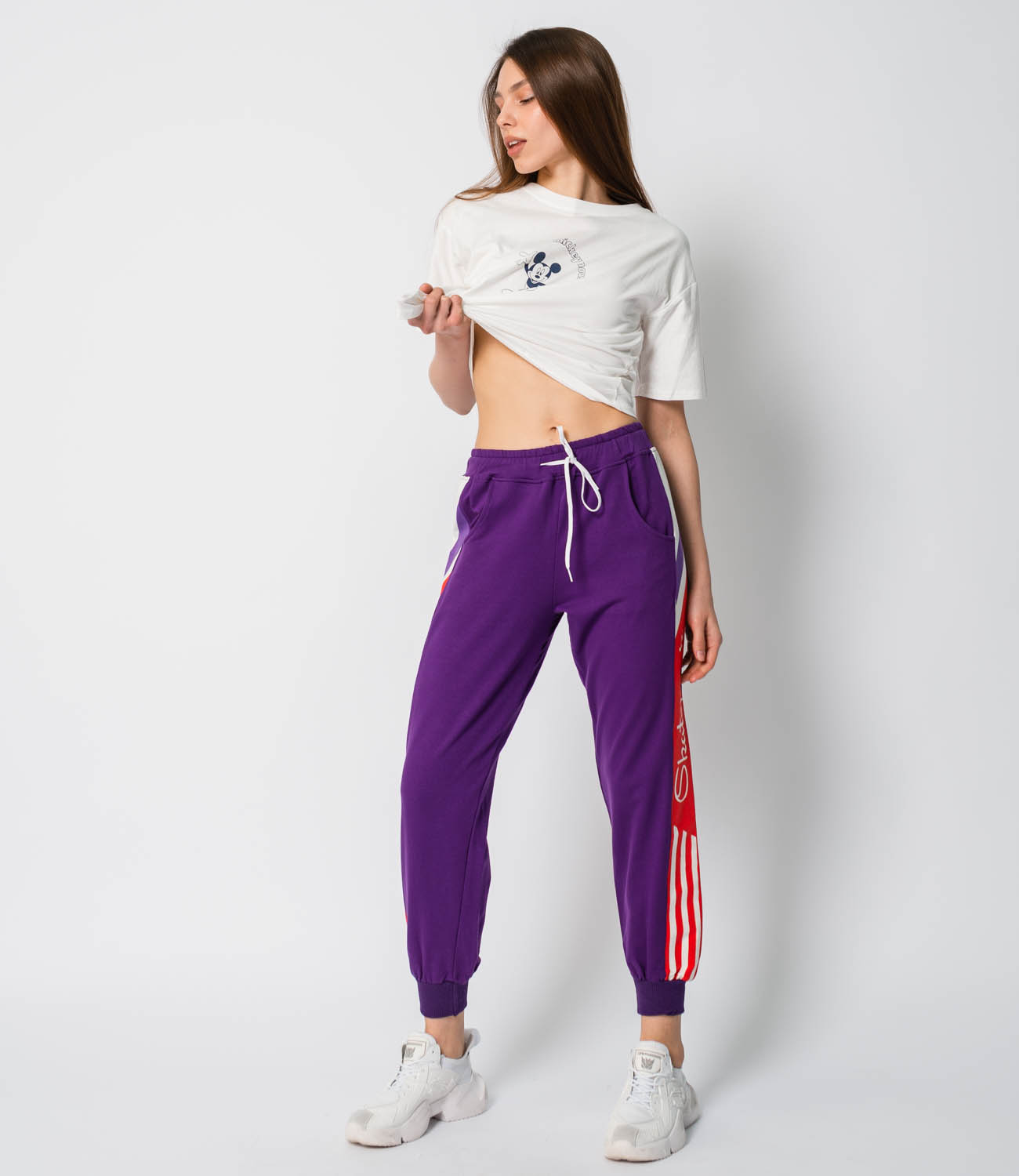 Спортивные брюки #6132, фиолетовый - фото 2