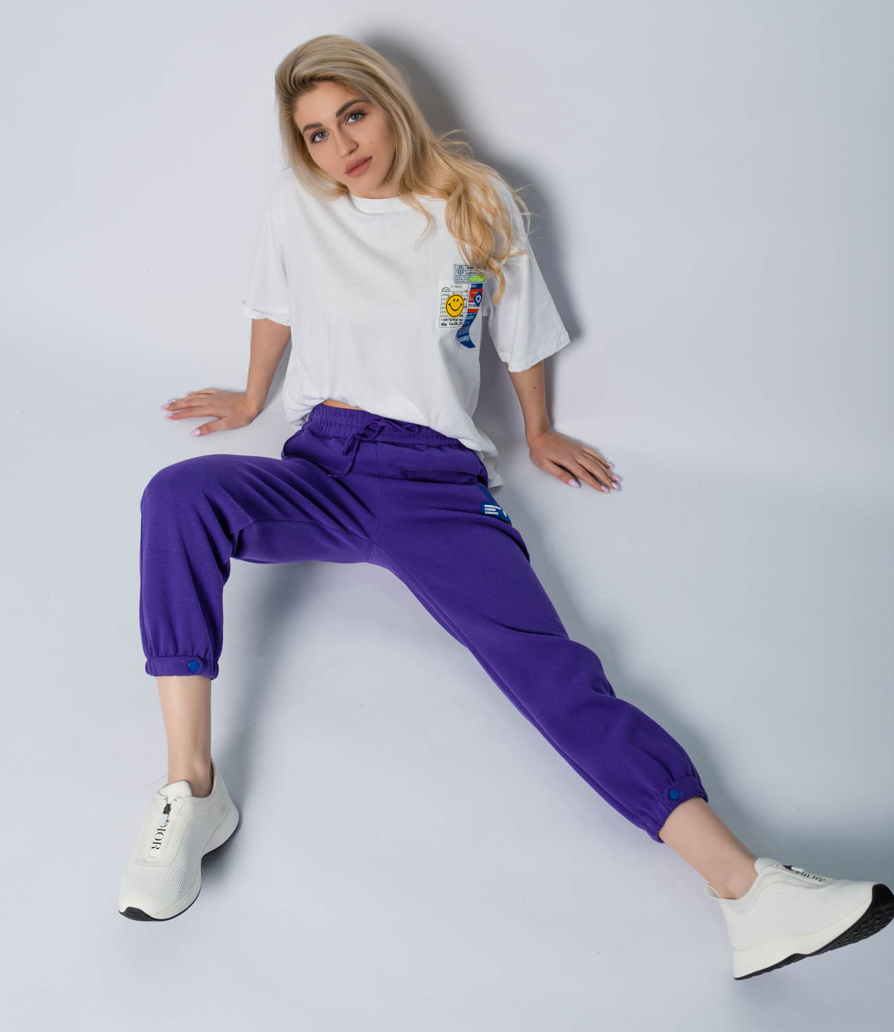 Спортивные брюки #КТ6713, фиолетовый - фото 2