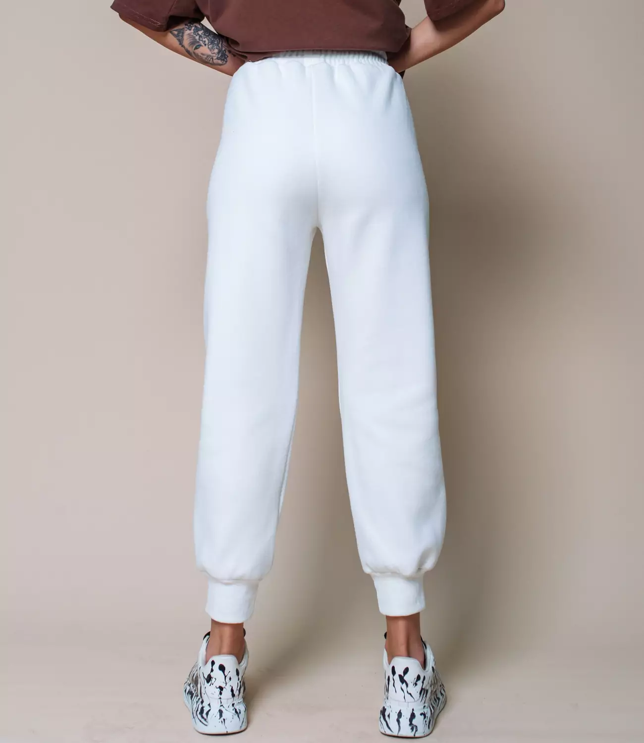 Спортивные брюки #КТ6662, белый - фото 3