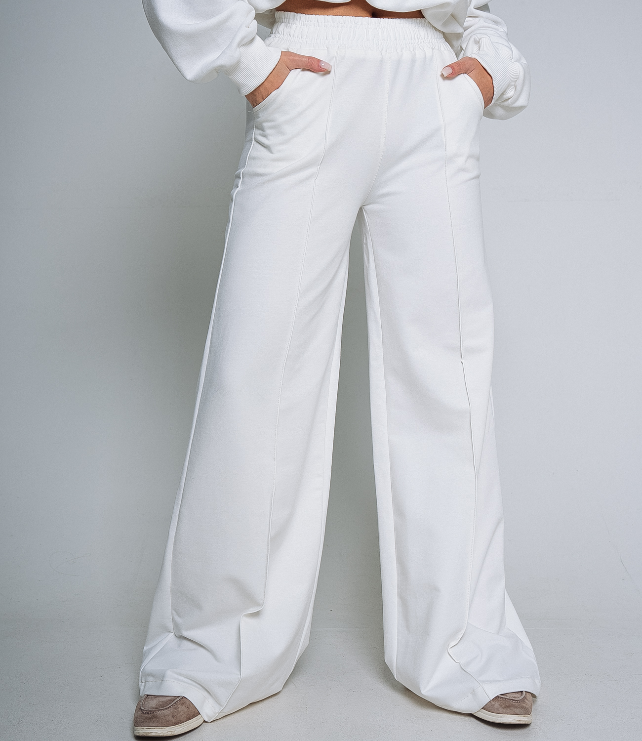Спортивные брюки #БШ1596-3, белый - фото 2