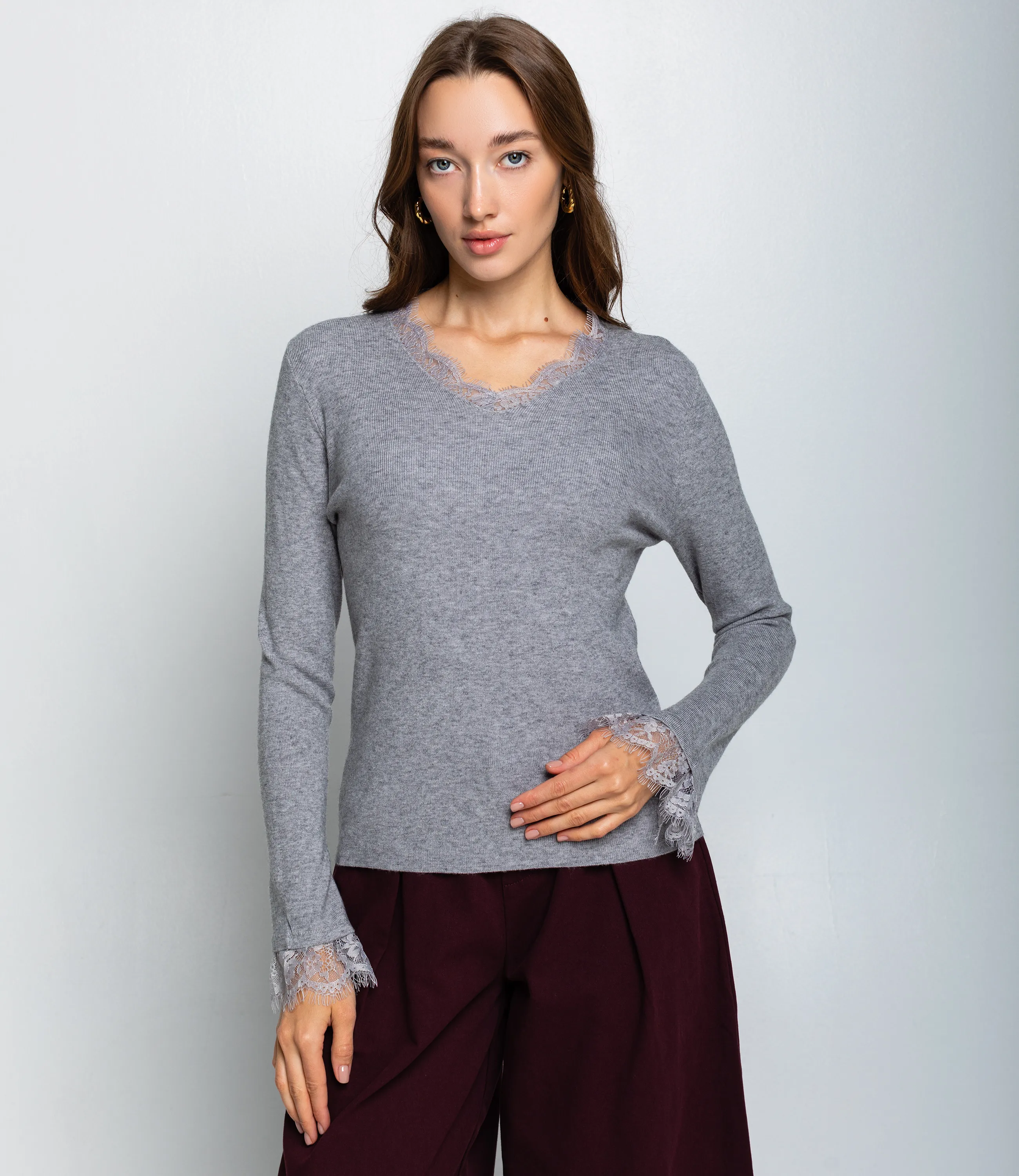 Джемпер #КТ9045, серый - фото 1