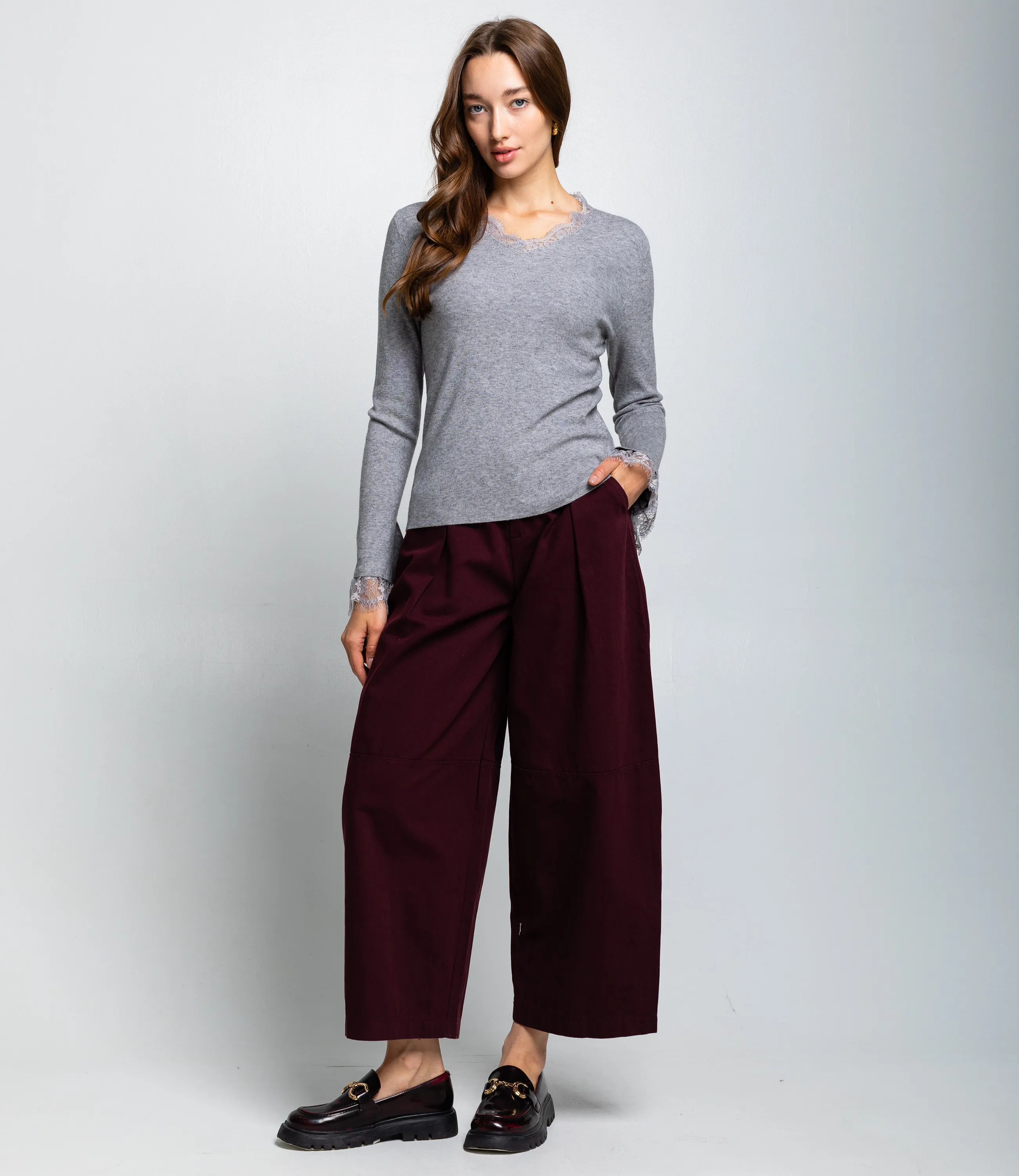 Джемпер #КТ9045, серый - фото 4