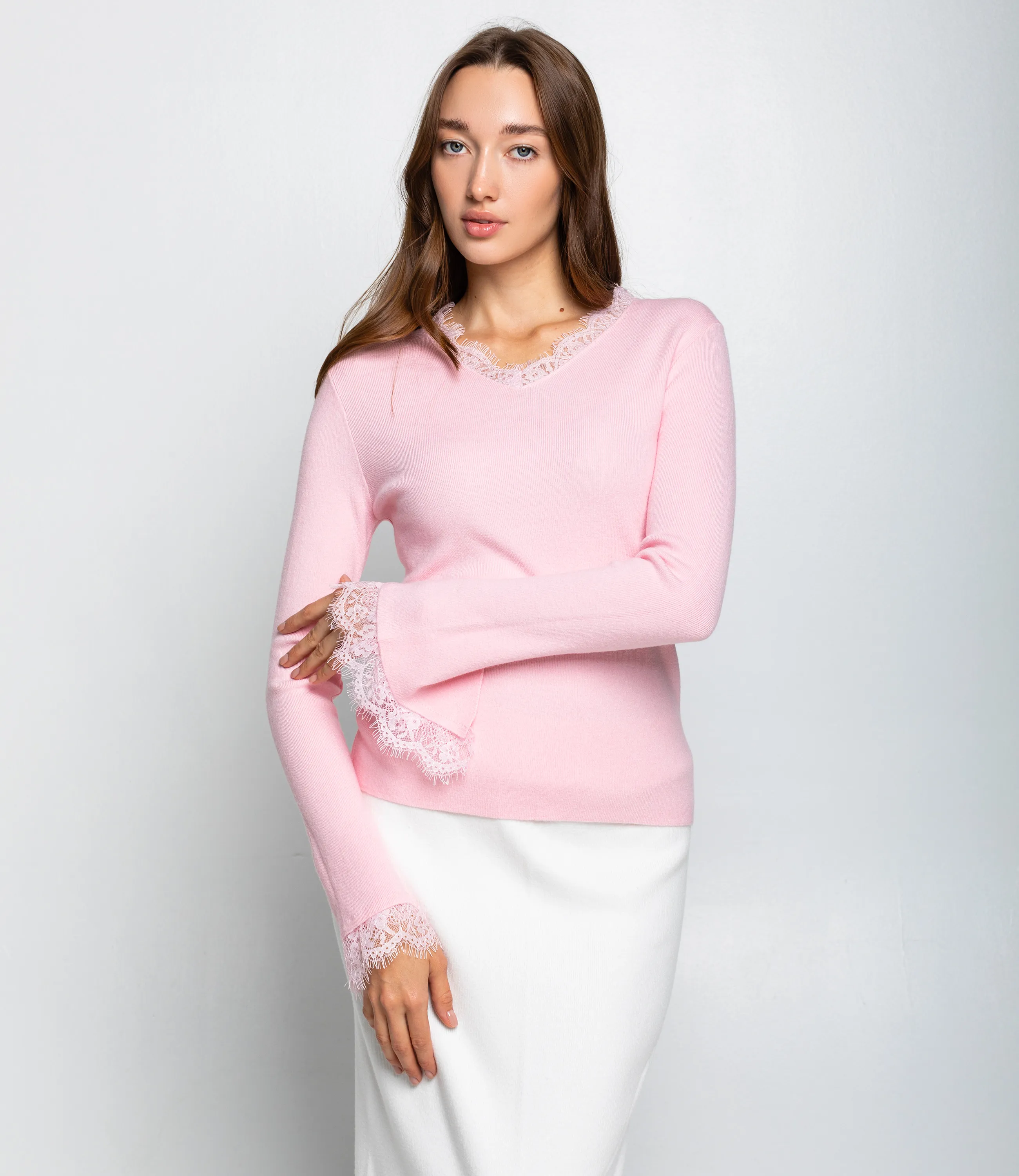 Джемпер #КТ9045, розовый - фото 1
