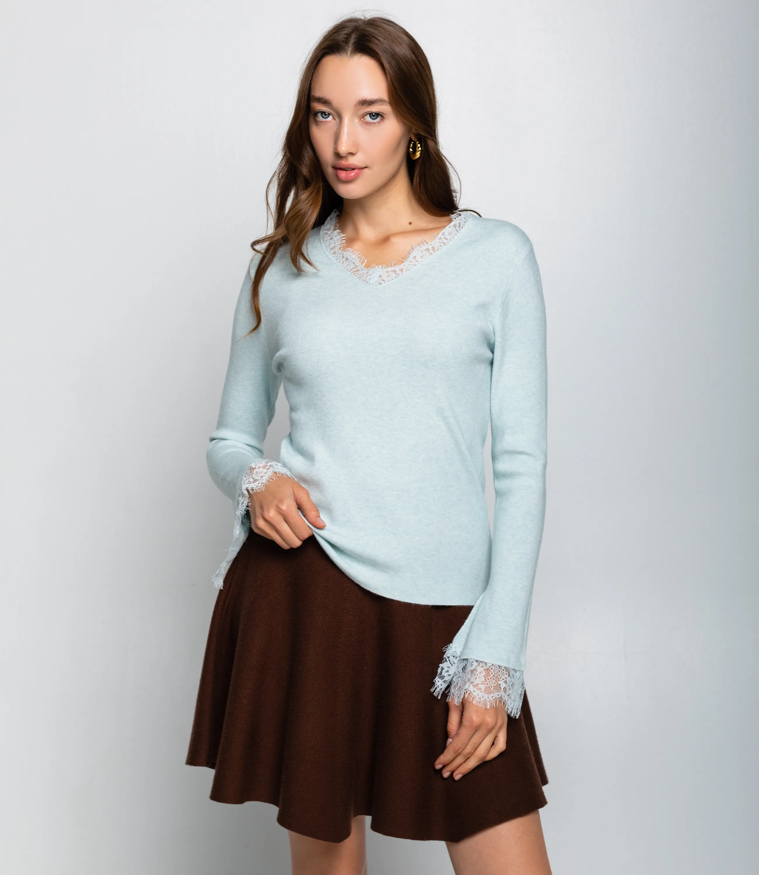 Джемпер #КТ9045, ментоловый - фото 1