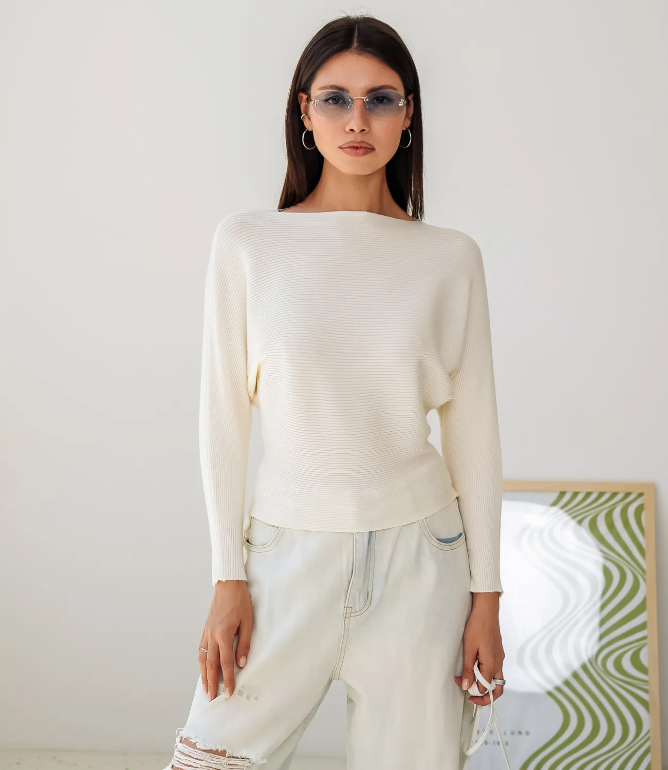 Джемпер #КТ8378 (1), кремовый - фото 1