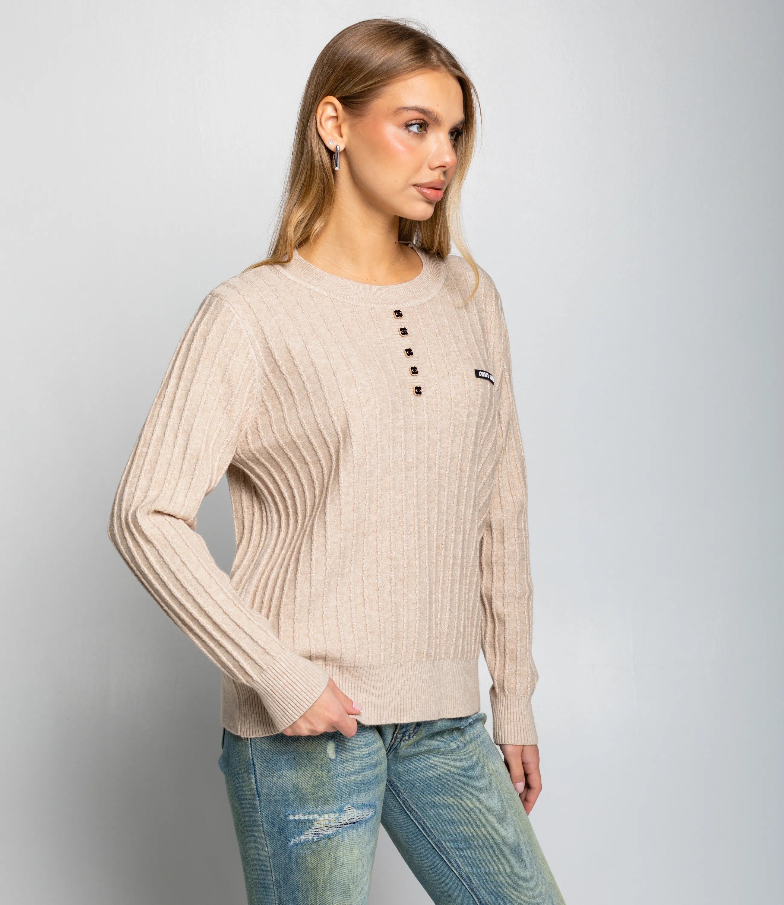 Джемпер #КТ8201 (5), бежевый - фото 2