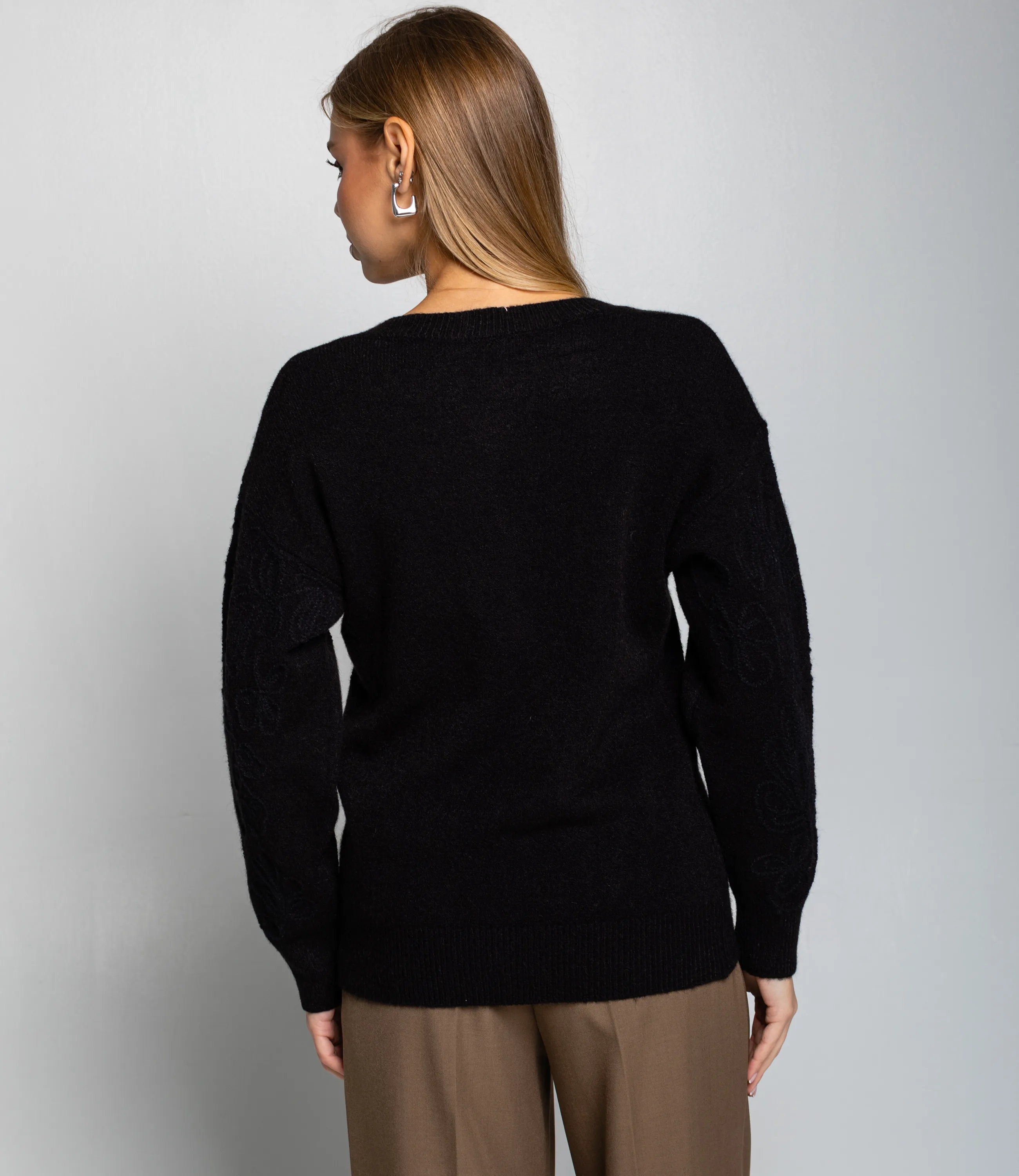 Джемпер #КТ828 (7), чёрный - фото 3