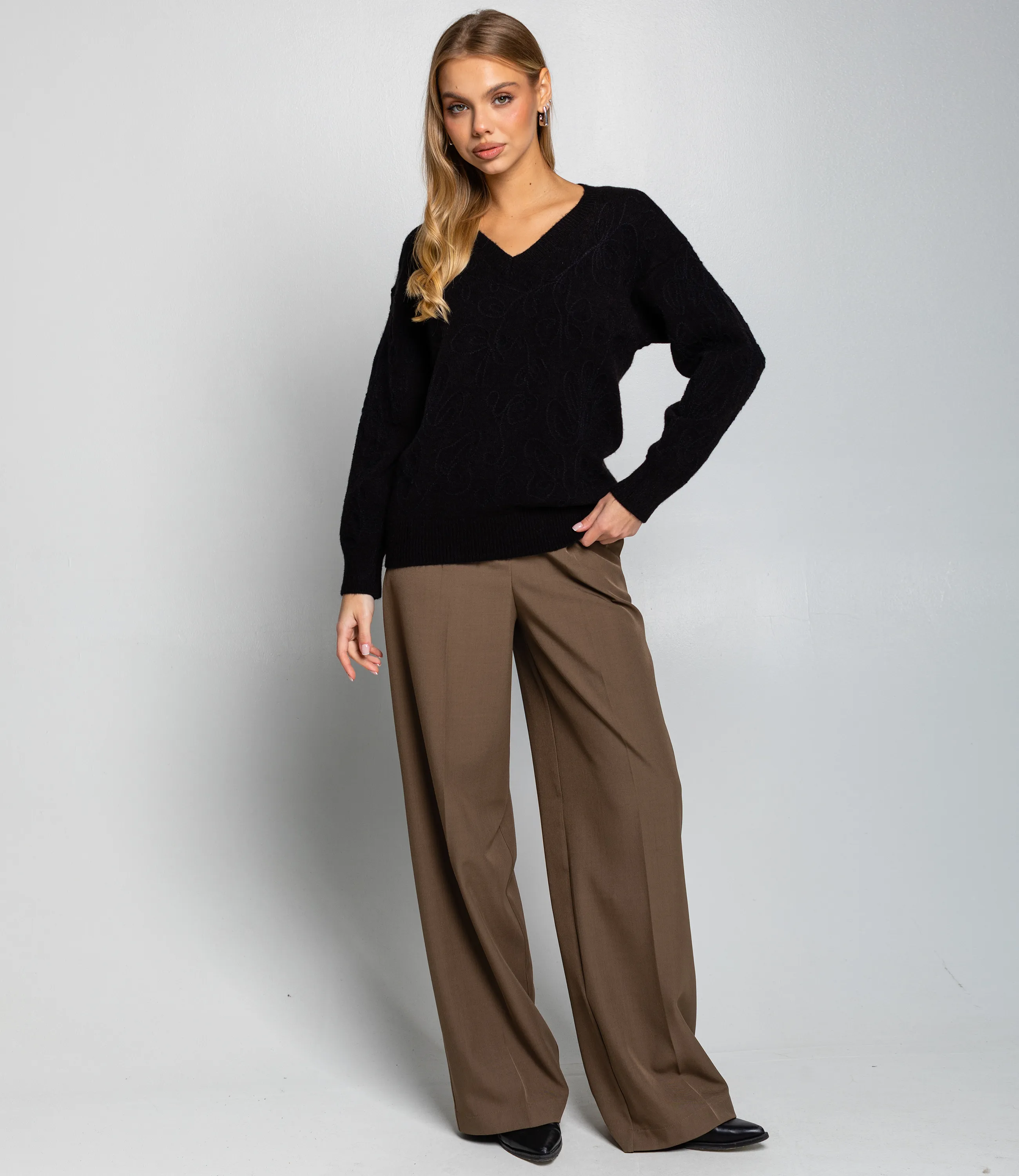 Джемпер #КТ828 (7), чёрный - фото 4