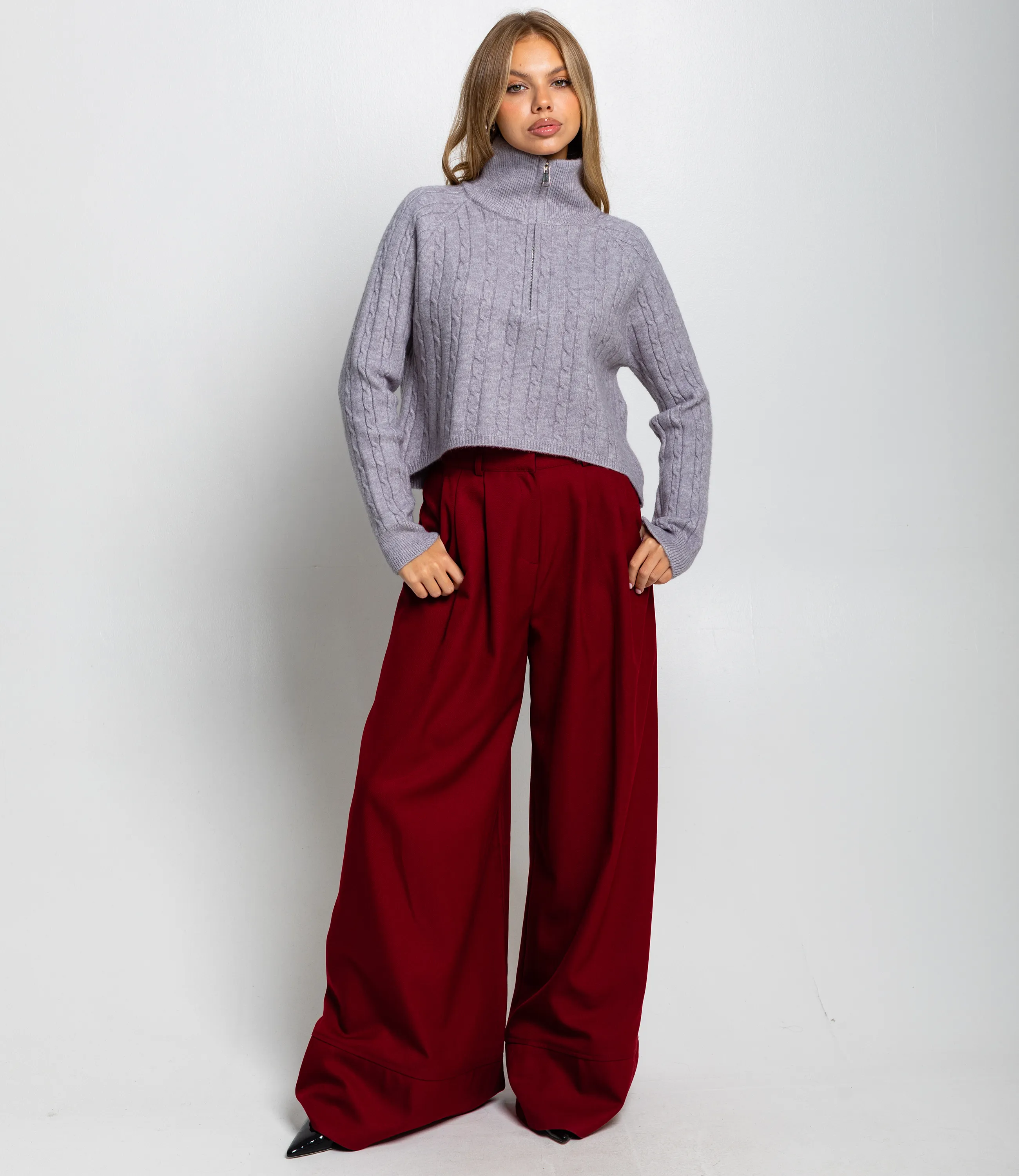 Джемпер #КТ177, серый - фото 4