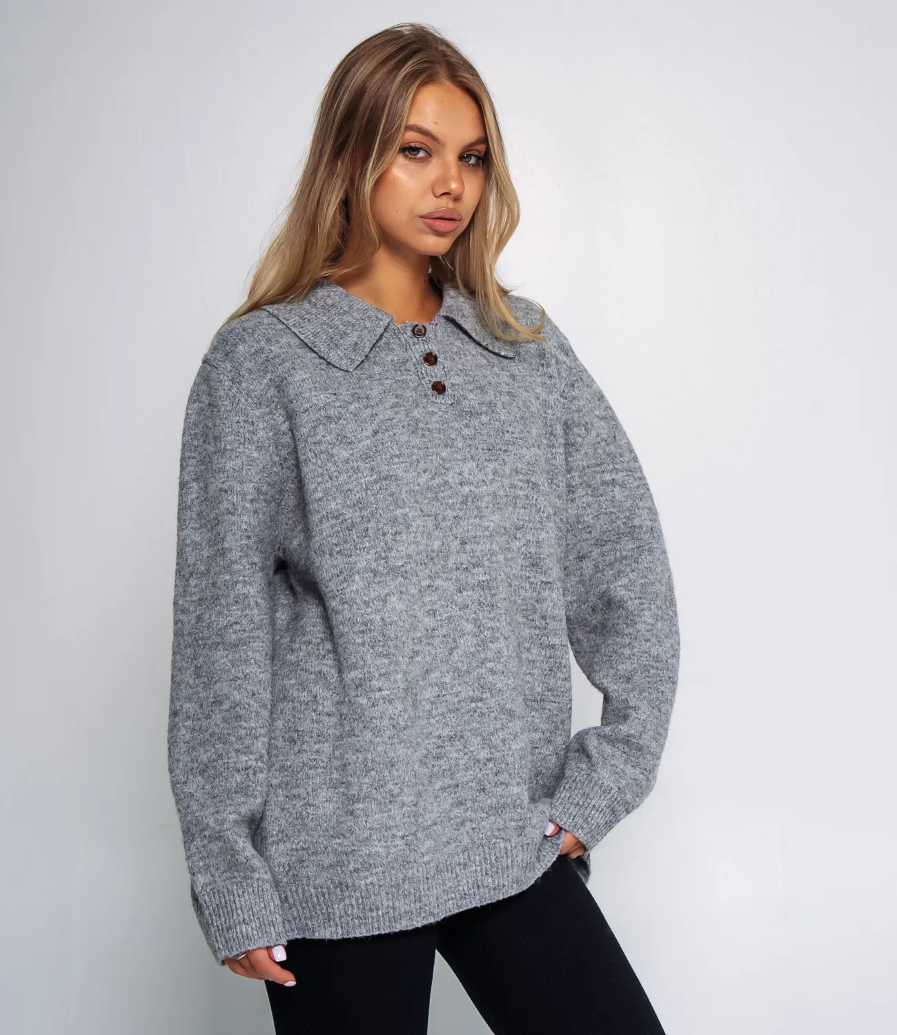 Джемпер #КТ2634, серый - фото 2