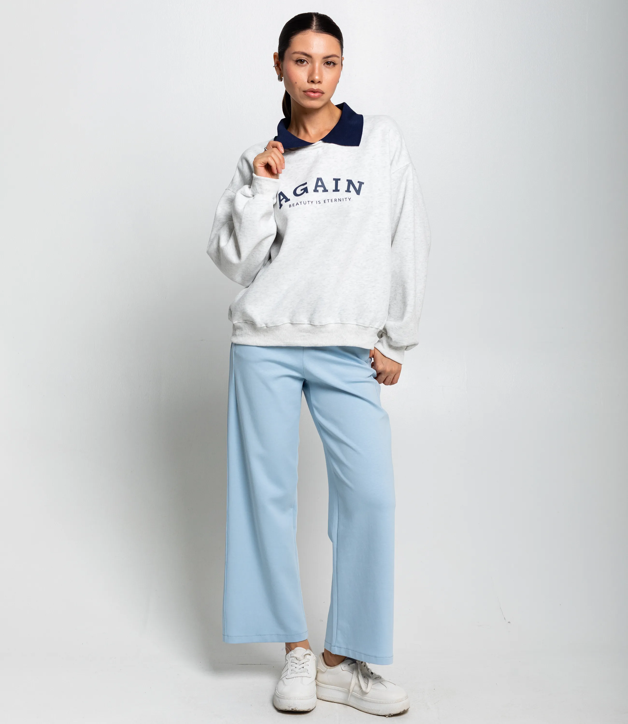 Свитшот #КТ2925 (1), светло-серый меланж - фото 4