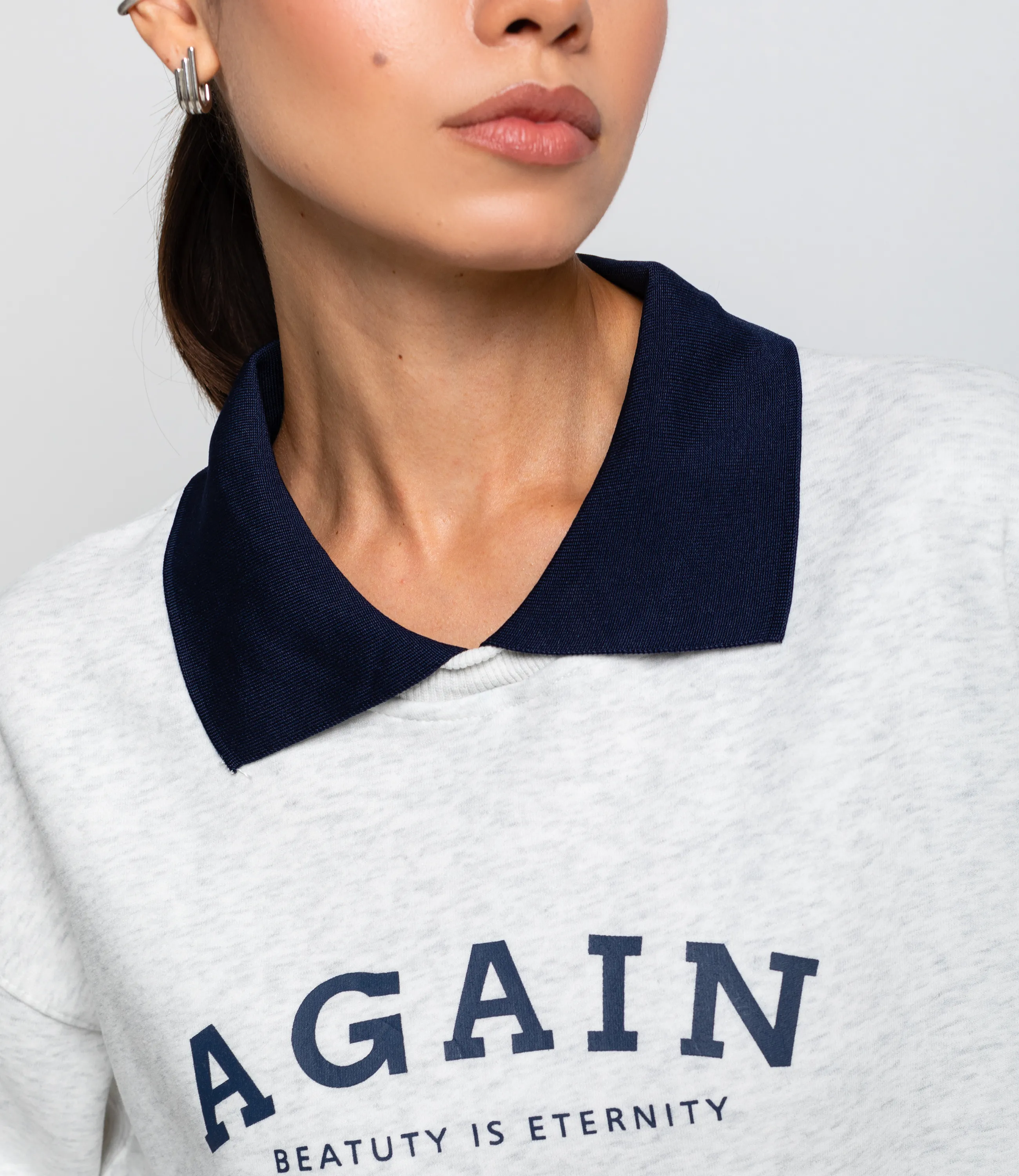 Свитшот #КТ2925 (1), светло-серый меланж - фото 5