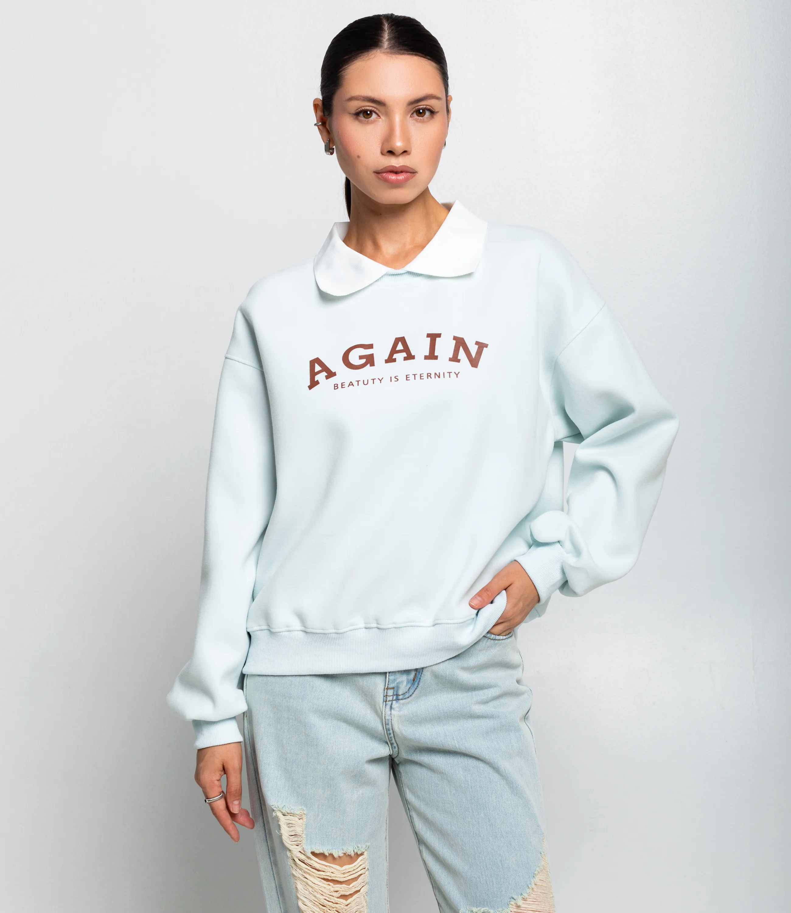 Свитшот #КТ2925 (1), ментоловый - фото 1