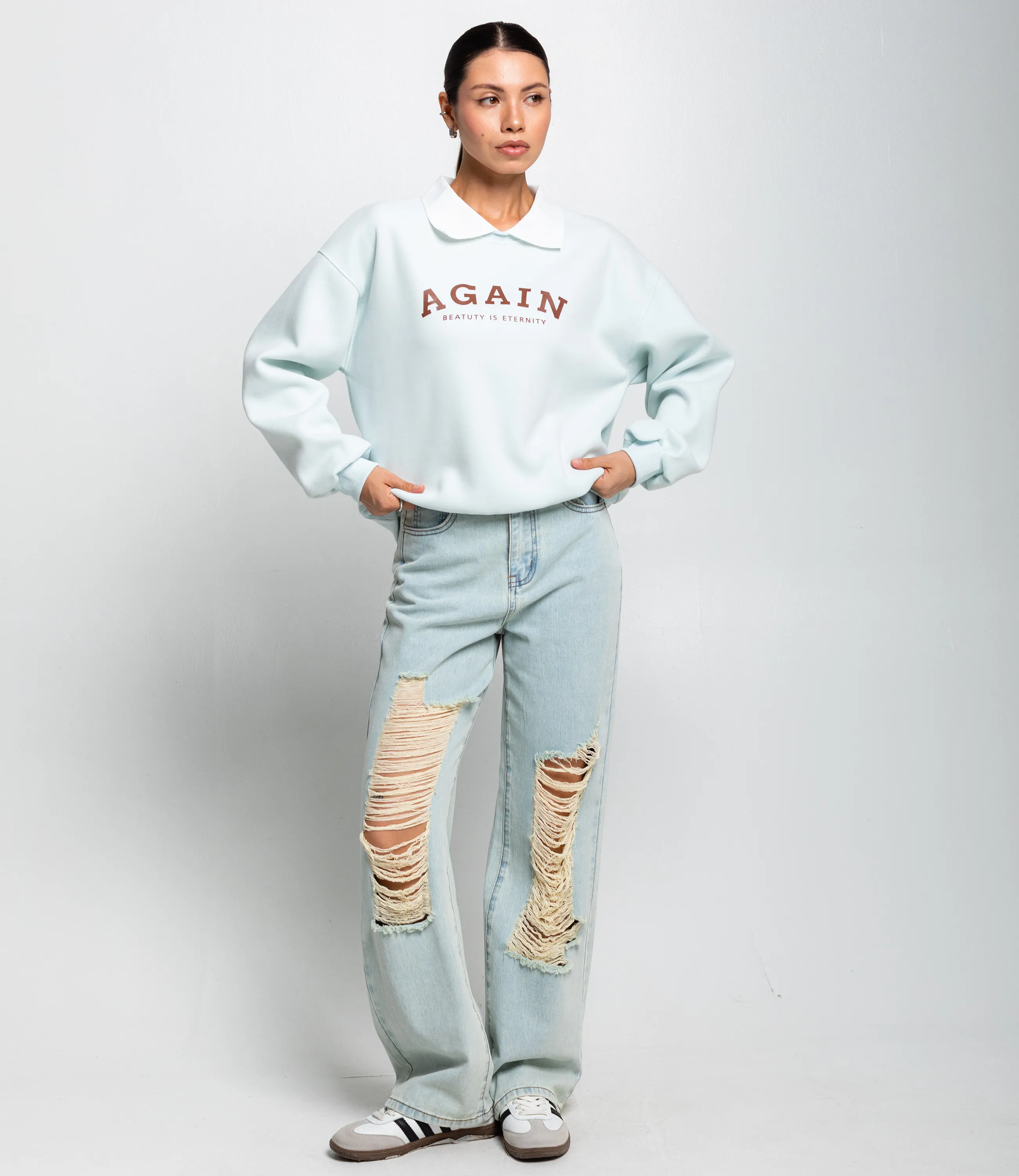Свитшот #КТ2925 (1), ментоловый - фото 4