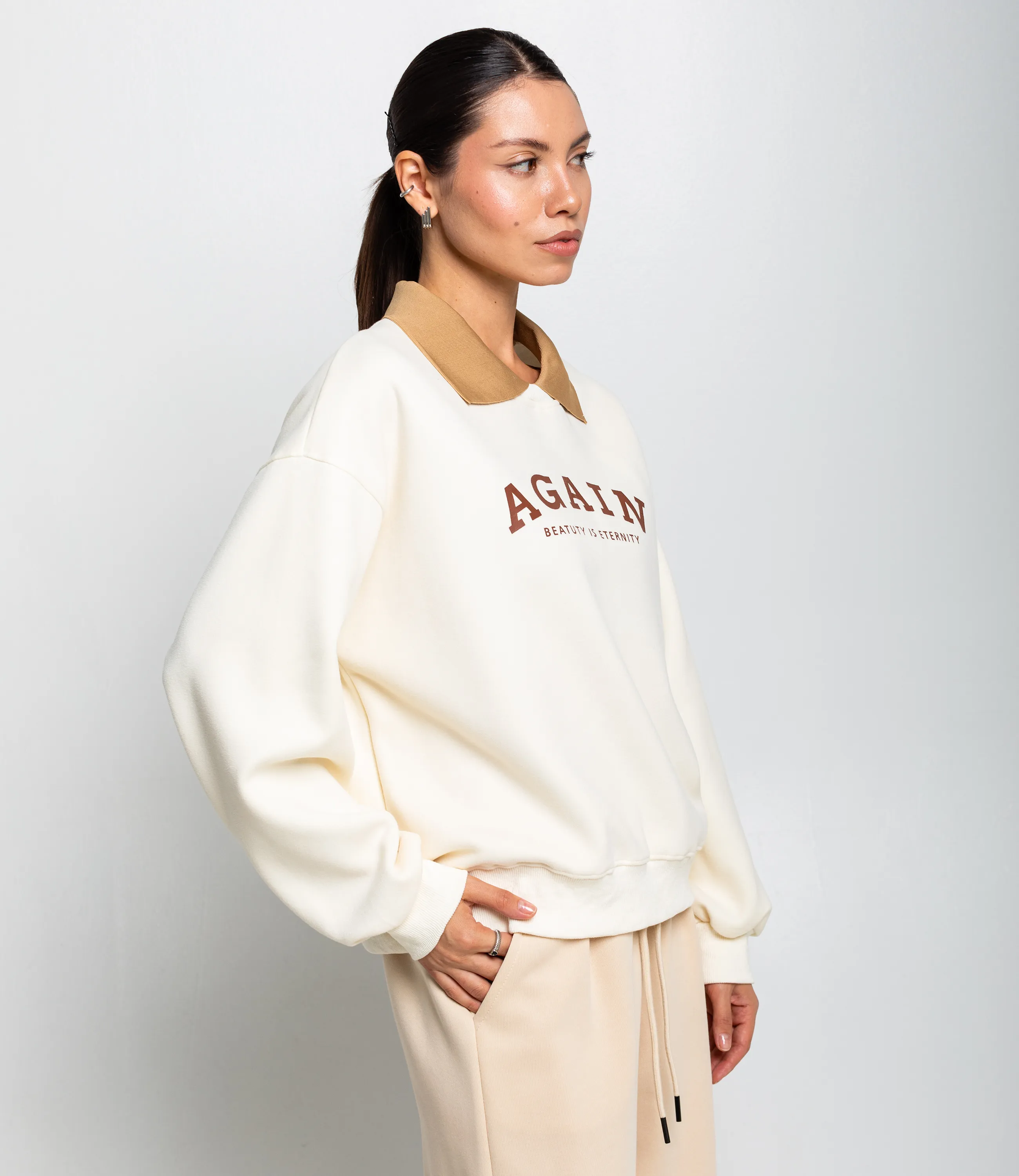 Свитшот #КТ2925 (1), кремовый - фото 2