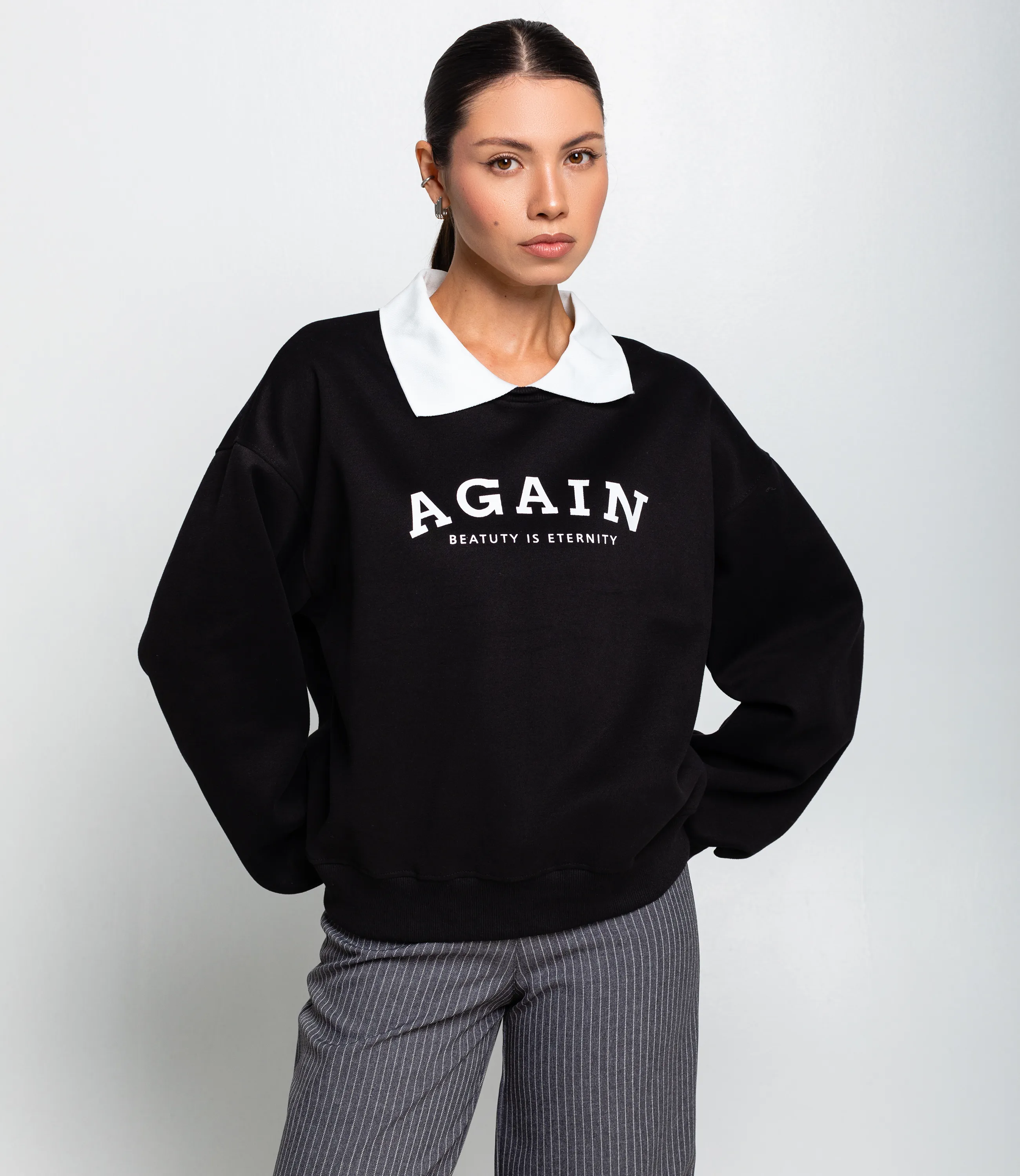Свитшот #КТ2925 (1), чёрный - фото 1