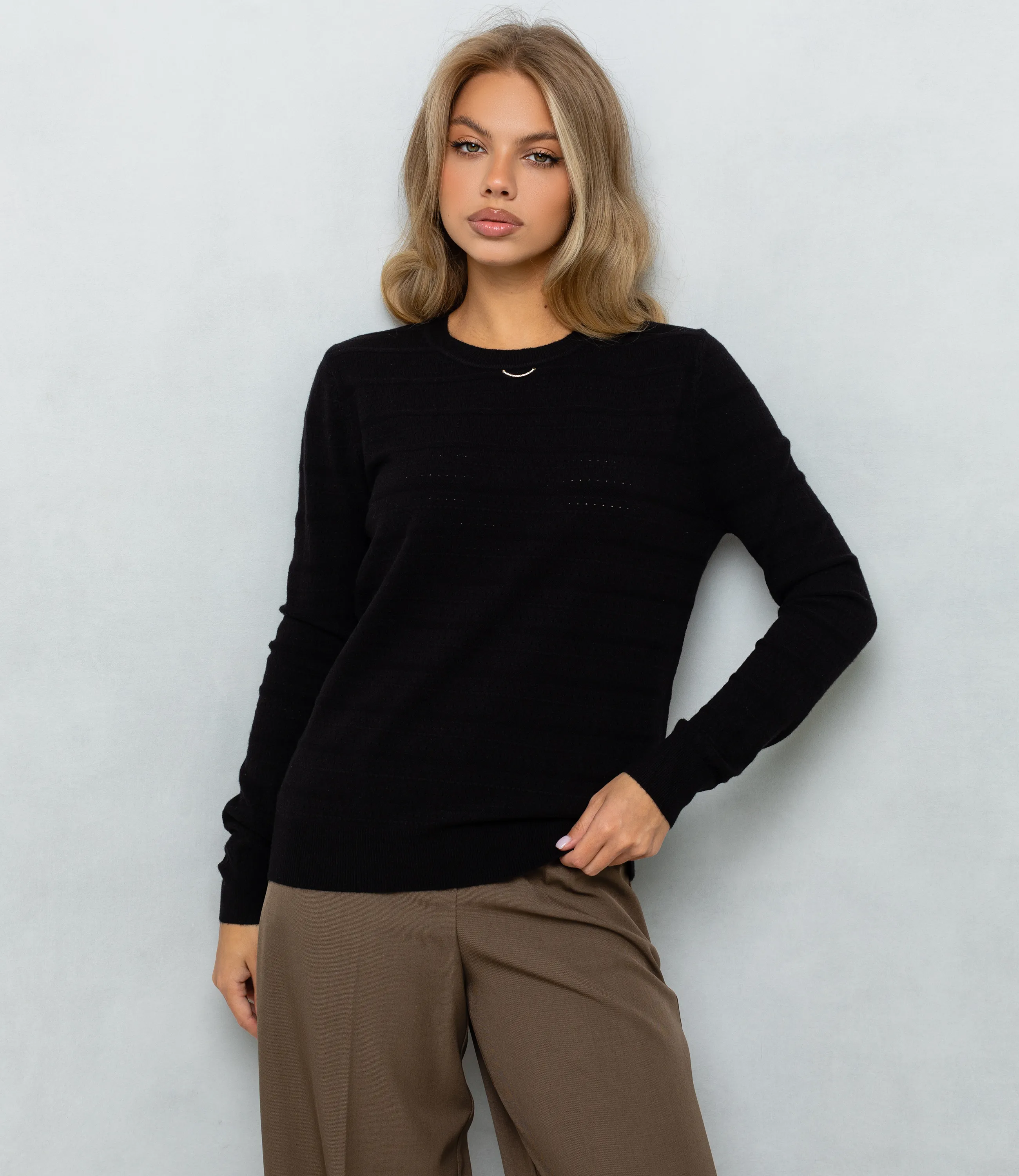 Джемпер #КТ7763, чёрный - фото 1