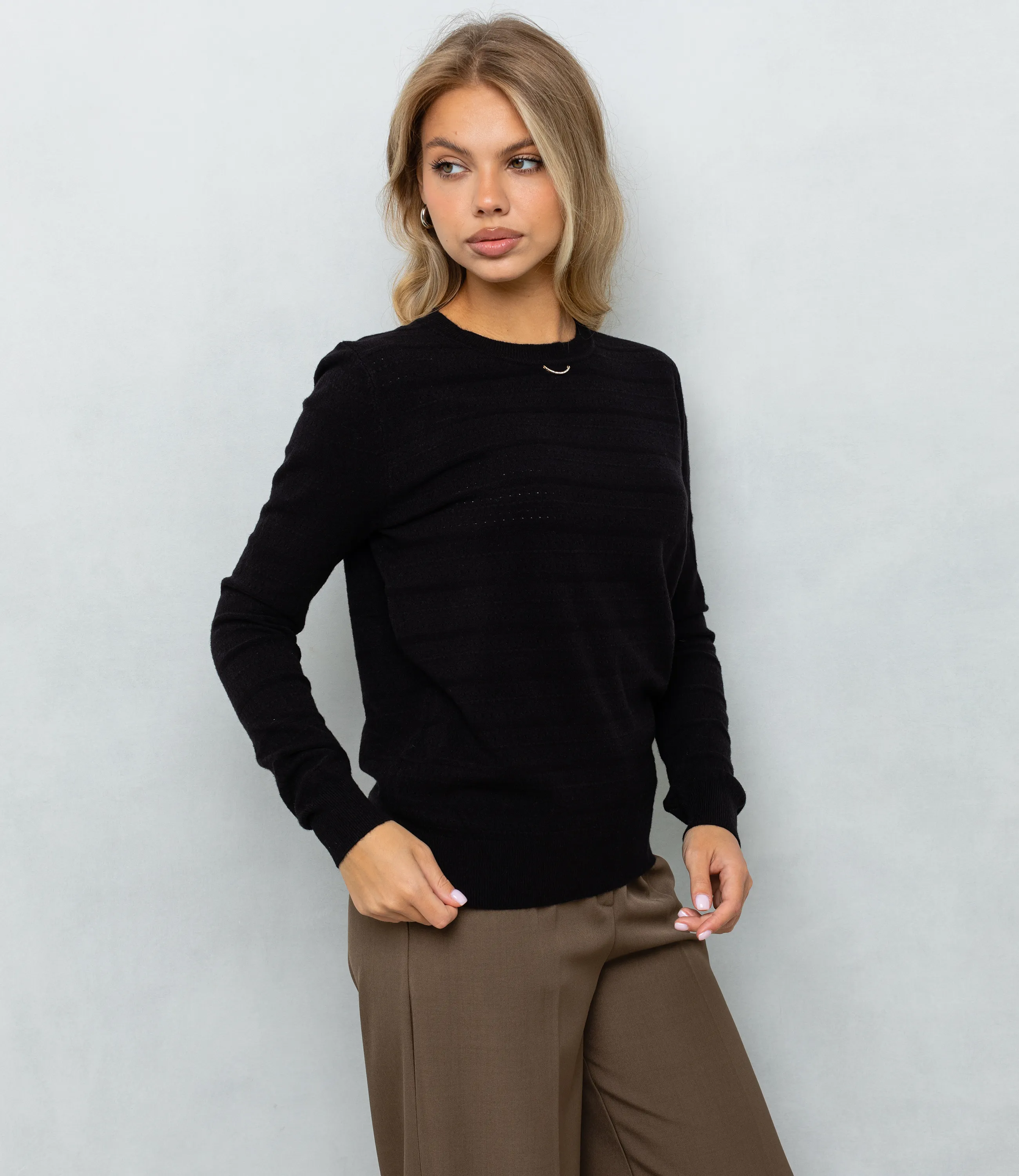 Джемпер #КТ7763, чёрный - фото 2