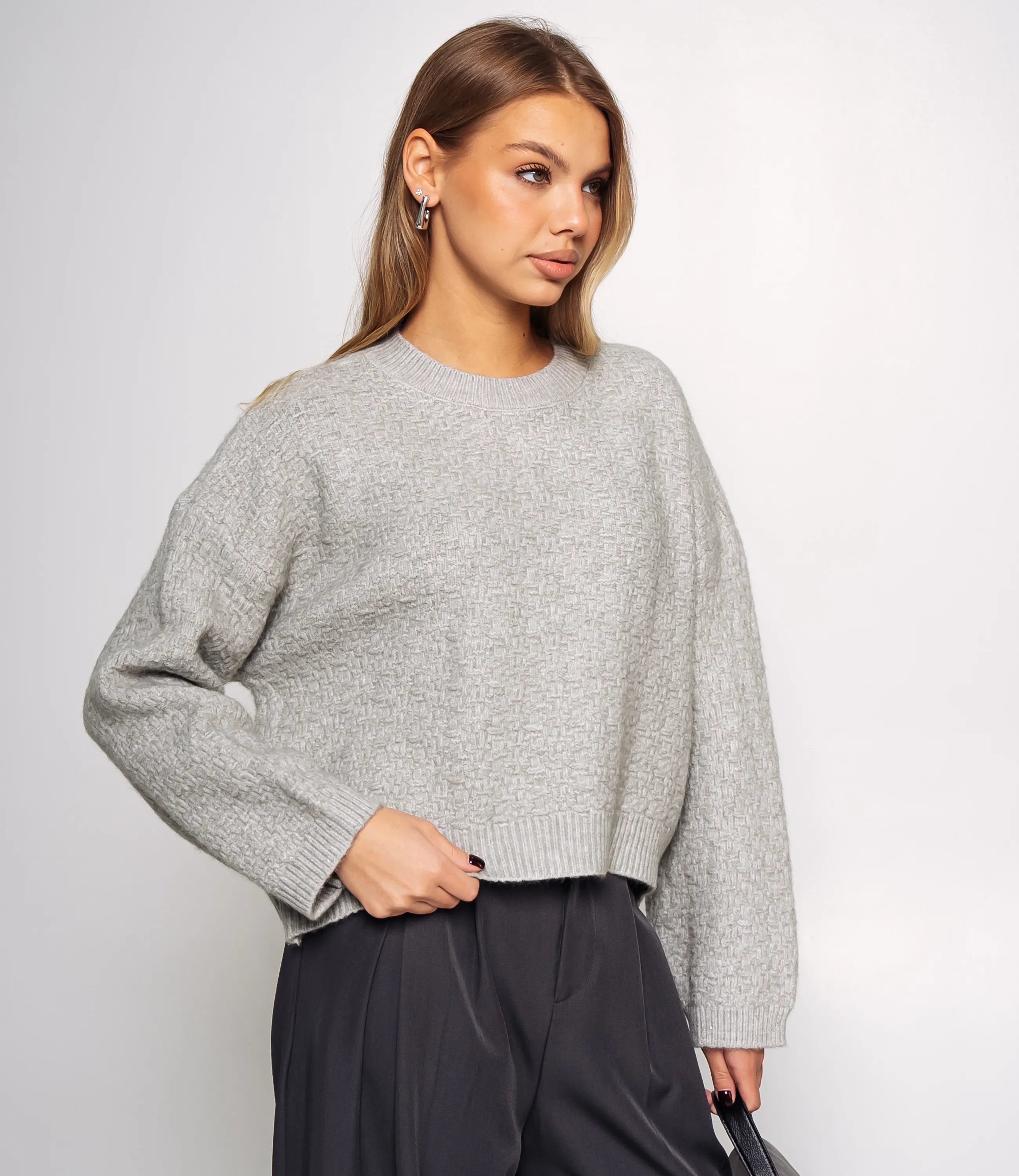 Джемпер #КТ6137, серый - фото 2