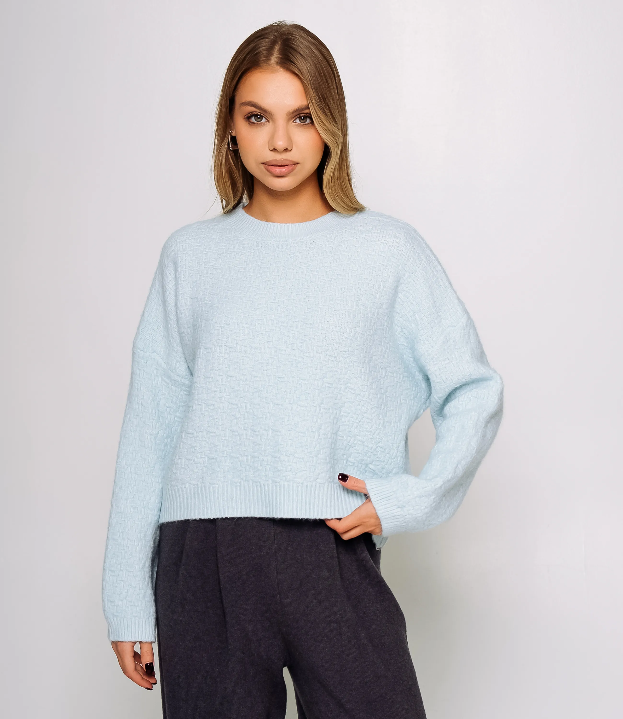 Джемпер #КТ6137, голубой - фото 1